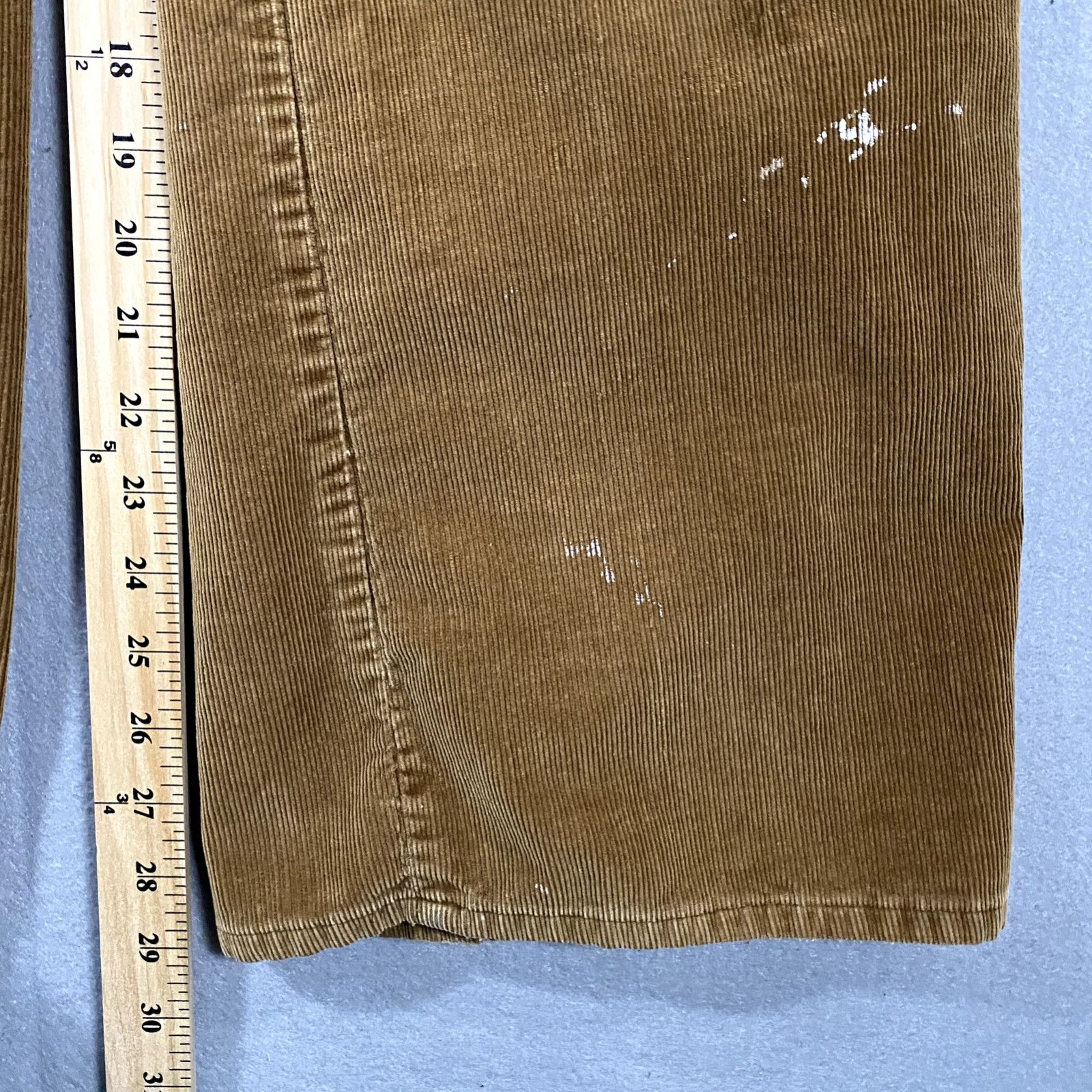 Levi's Vtg 70s Levis MF Corduroy Distressed Brown Tab Pants Mens 12 Size US 28 / EU 44 - 16 Thumbnail