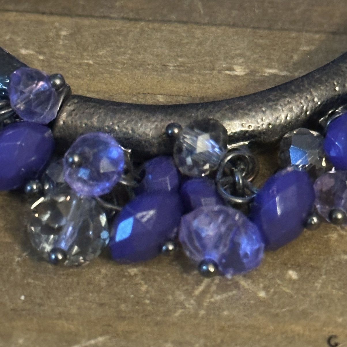 Other Purple cluster dangle bead stretch bracelet Size ONE SIZE - 4 Thumbnail