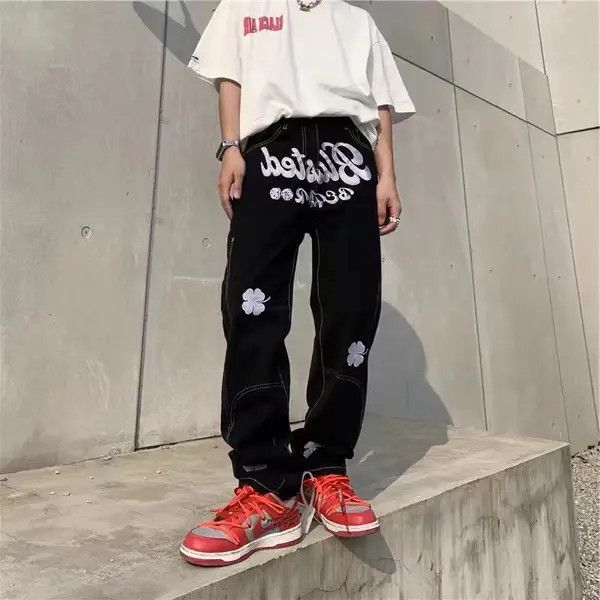 Japanese Brand VIBE vintage embroidered hip hop baggy jeans Size US 30 / EU 46 - 2 Thumbnail