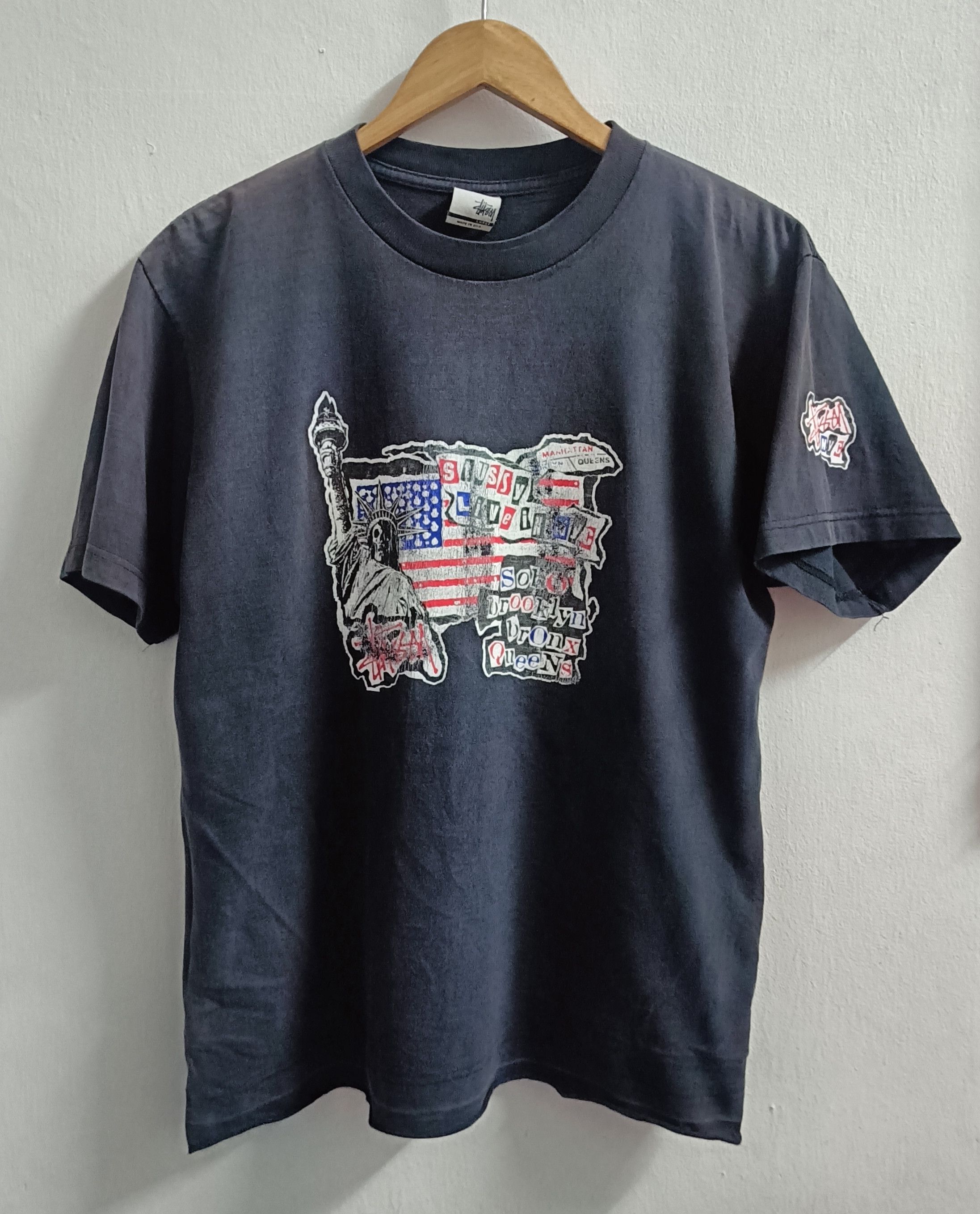 Stussy × Vintage 🔥🔥Rare Vintage 90s Stussy Live In NYC Tee Size US L / EU 52-54 / 3 - 1 Thumbnail