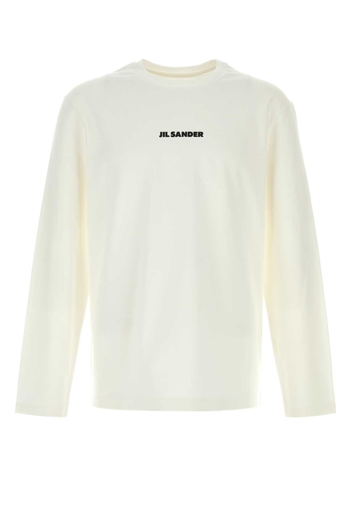 Jil Sander White Cotton T-Shirt Size US L / EU 52-54 / 3 - 1 Thumbnail