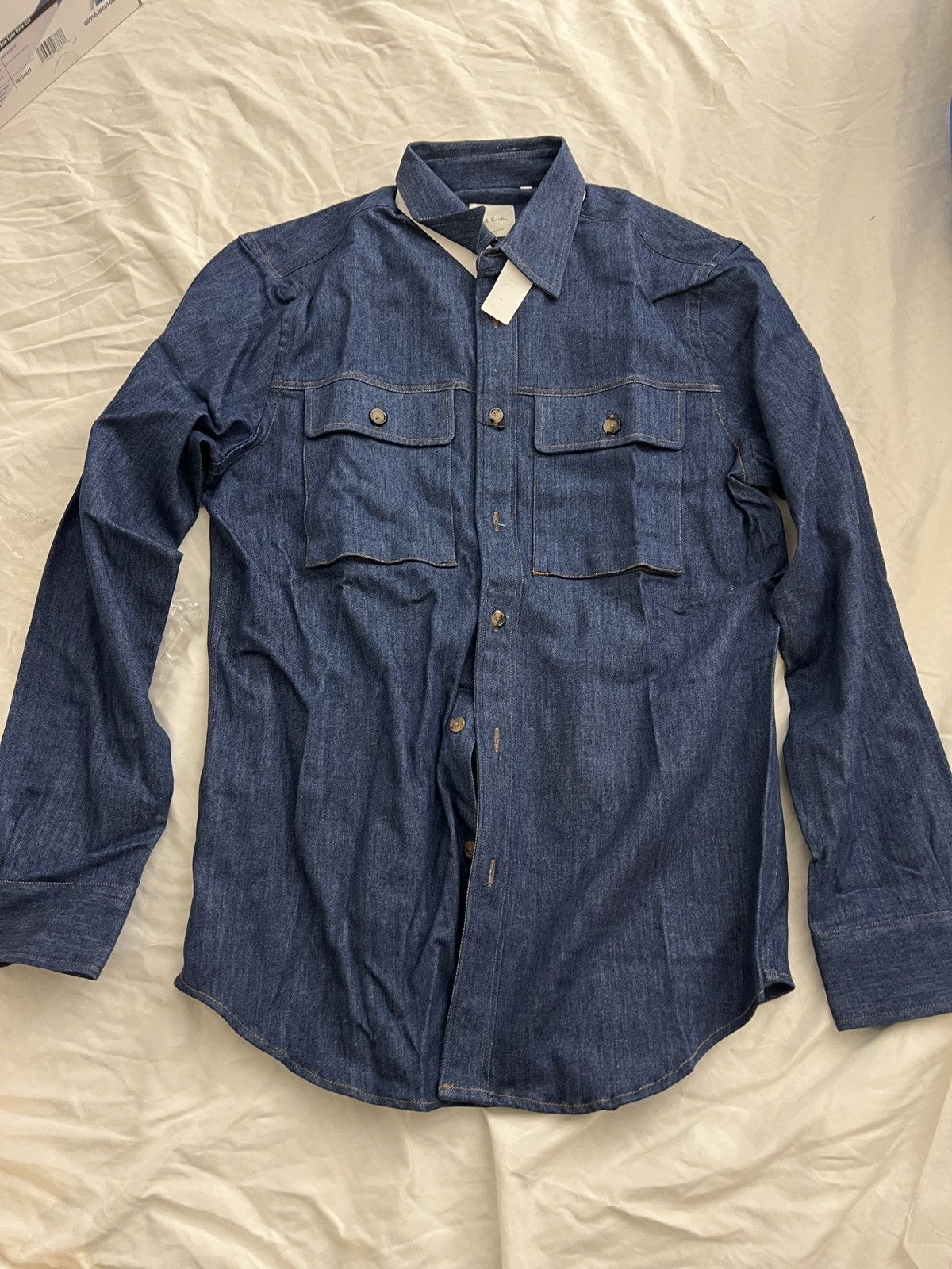 Paul Smith NEW Paul Smith Chambray shirt Denim snap button size small Size US S / EU 44-46 / 1 - 1 Thumbnail