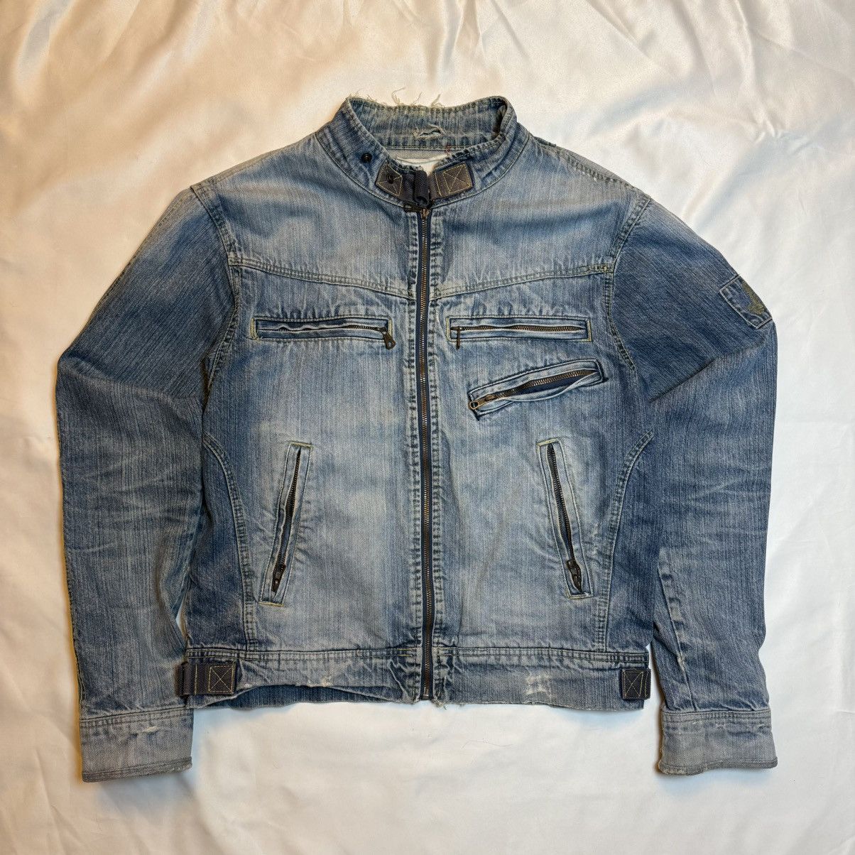 Jack & Jones Vintage Biker Denim Jacket Size US M / EU 48-50 / 2 - 1 Thumbnail