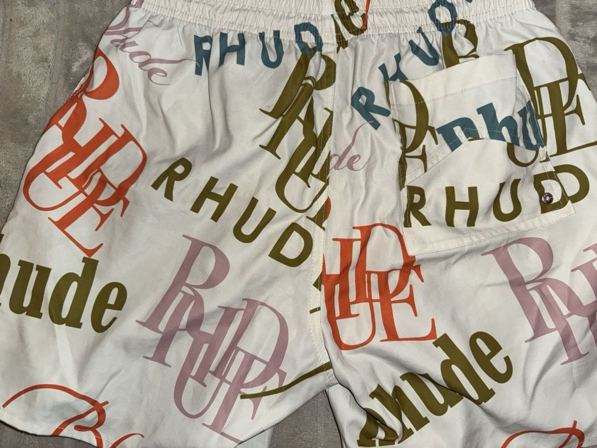 Rhude Rhude Mash Up Logo Swim Trunks “Crème” Size US 30 / EU 46 - 5 Thumbnail