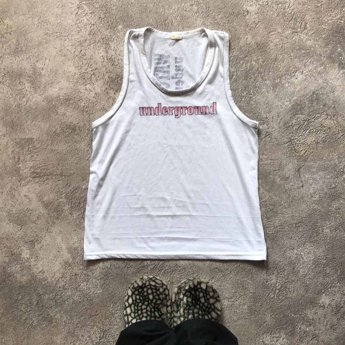 Vintage Vintage Y2K Underground Graphic Tank Top Streetwear Washed L Size US L / EU 52-54 / 3 - 1 Thumbnail