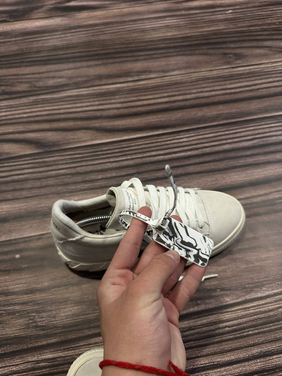 Off-White × Vintage Vintage Off-white liw vulcanized eco canvas sneakers Y2K Size US 7.5 / EU 40-41 - 10 Thumbnail