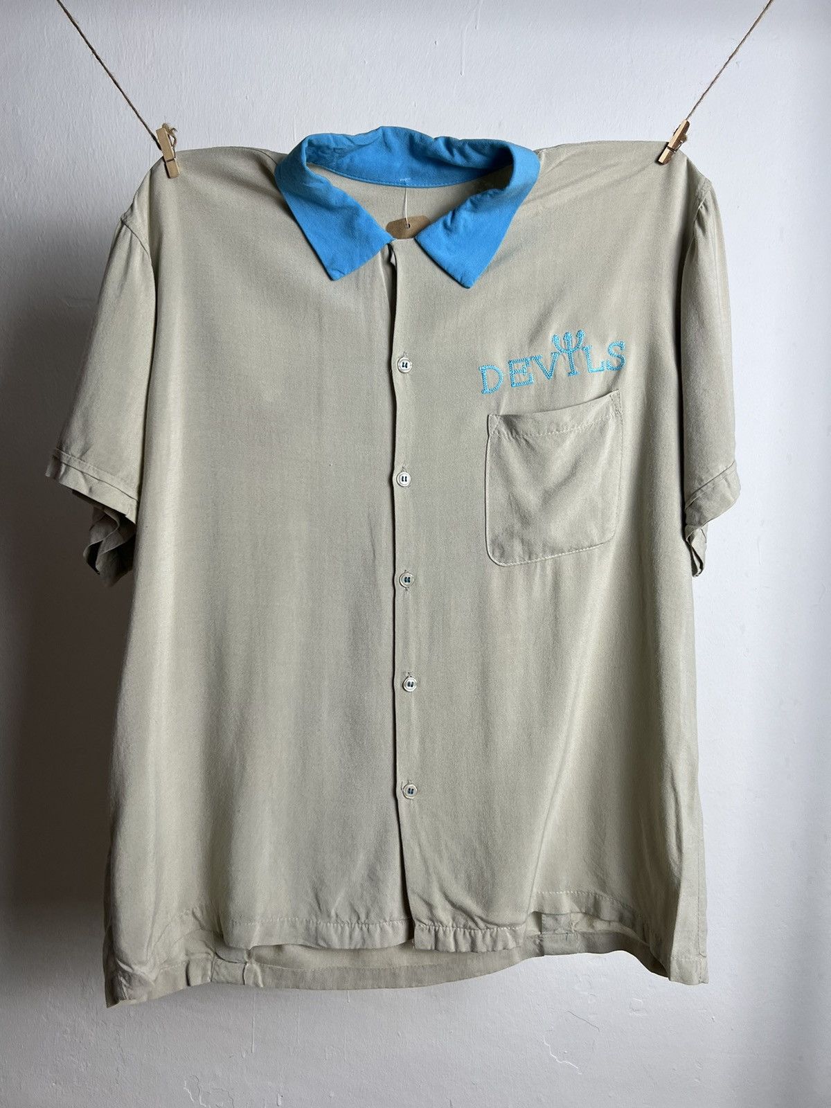 Japanese Brand × Tedman × Vintage Vintage Tedman Red Devil Bowling Shirts Size US L / EU 52-54 / 3 - 3 Thumbnail