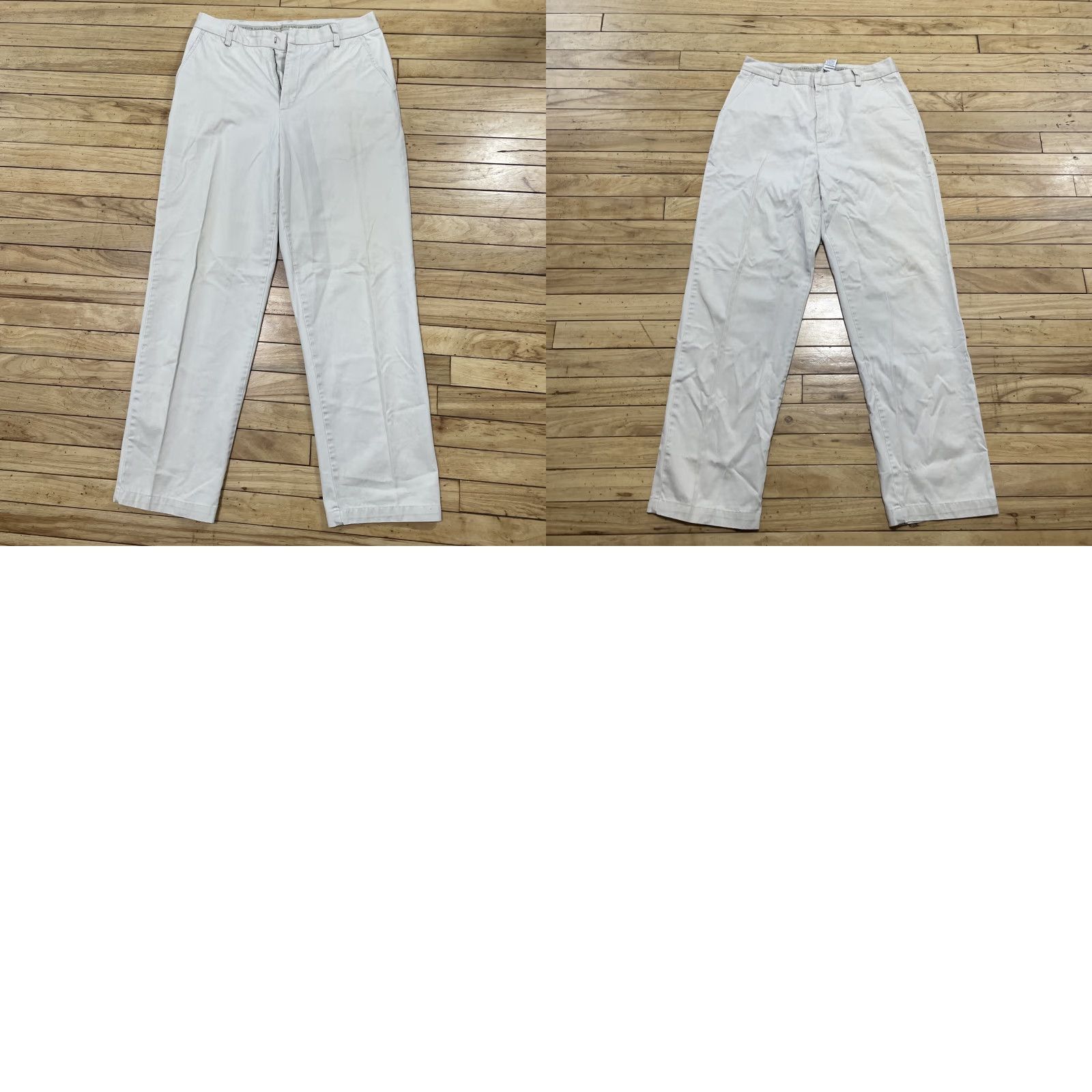 Calvin Klein VINTAGE Calvin Klein Jeans Pants Womens 10 Cream Khaki Flat Straight VTG Y2K Mauritius W30xL30 Size 32" / US 10 / IT 46 - 10 Thumbnail