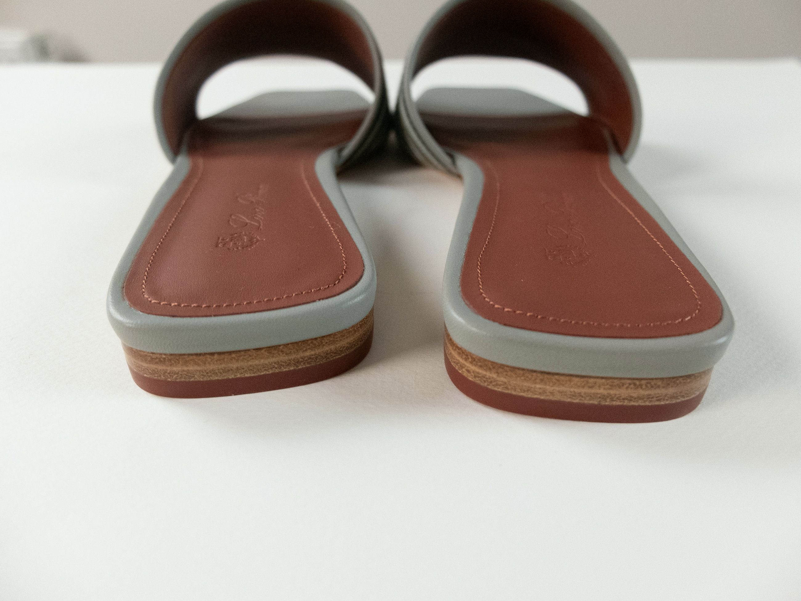 Loro Piana LORO PIANA Suitcase Stripes green slide sandals 8.5 38.5 Size US 8.5 / IT 38.5 - 7 Thumbnail