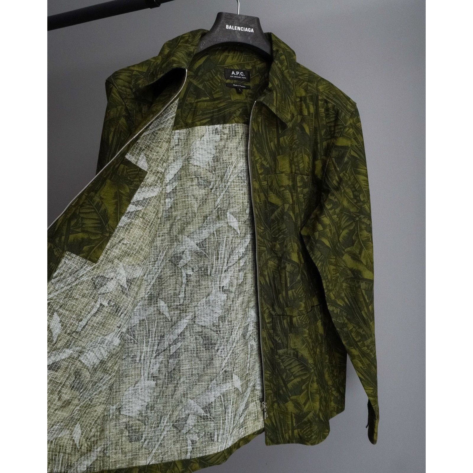 A.P.C. APC harry camo print green ripstop zip overshirt jacket Size US L / EU 52-54 / 3 - 8 Thumbnail