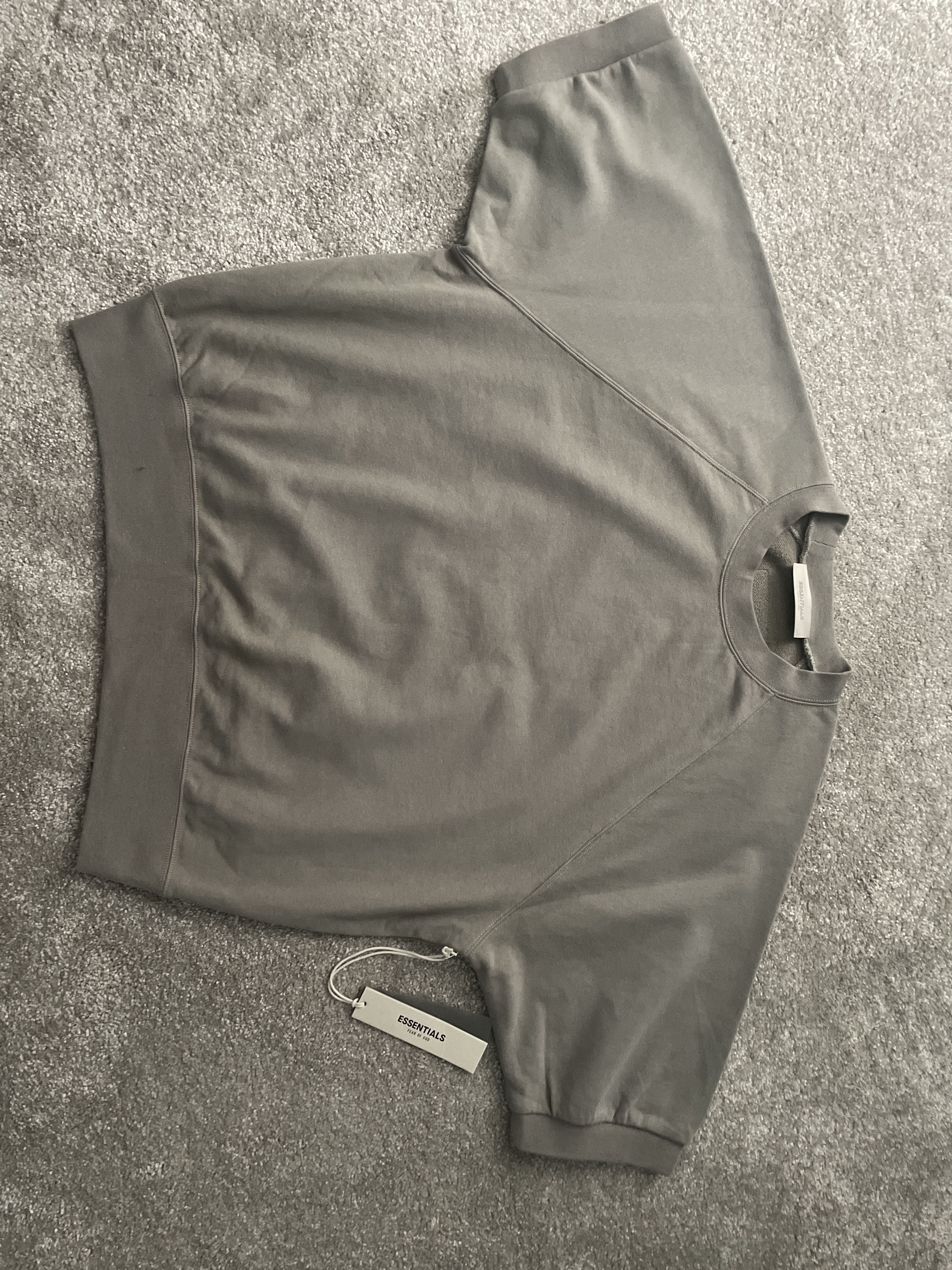 image of Essentials Cotton Sweatshirt in Cement Grey, Men's (Size Medium)