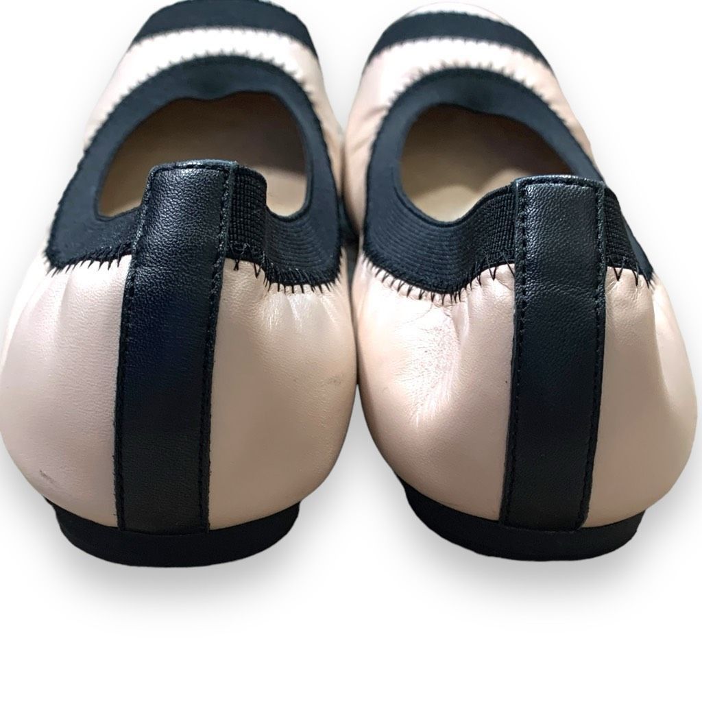 Stuart Weitzman Stuart Weizmann Ballet Flat Shoes Cream Black Leather Classi Size US 7 / IT 37 - 5 Thumbnail