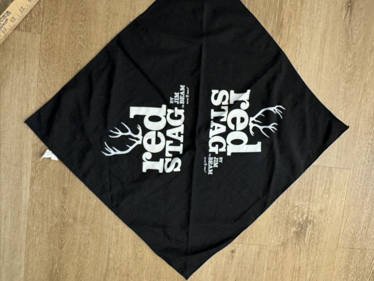 Budweiser Red Stag Whiskey Buckhorn Crest Logo Exclusive Bandana Size ONE SIZE - 6 Thumbnail