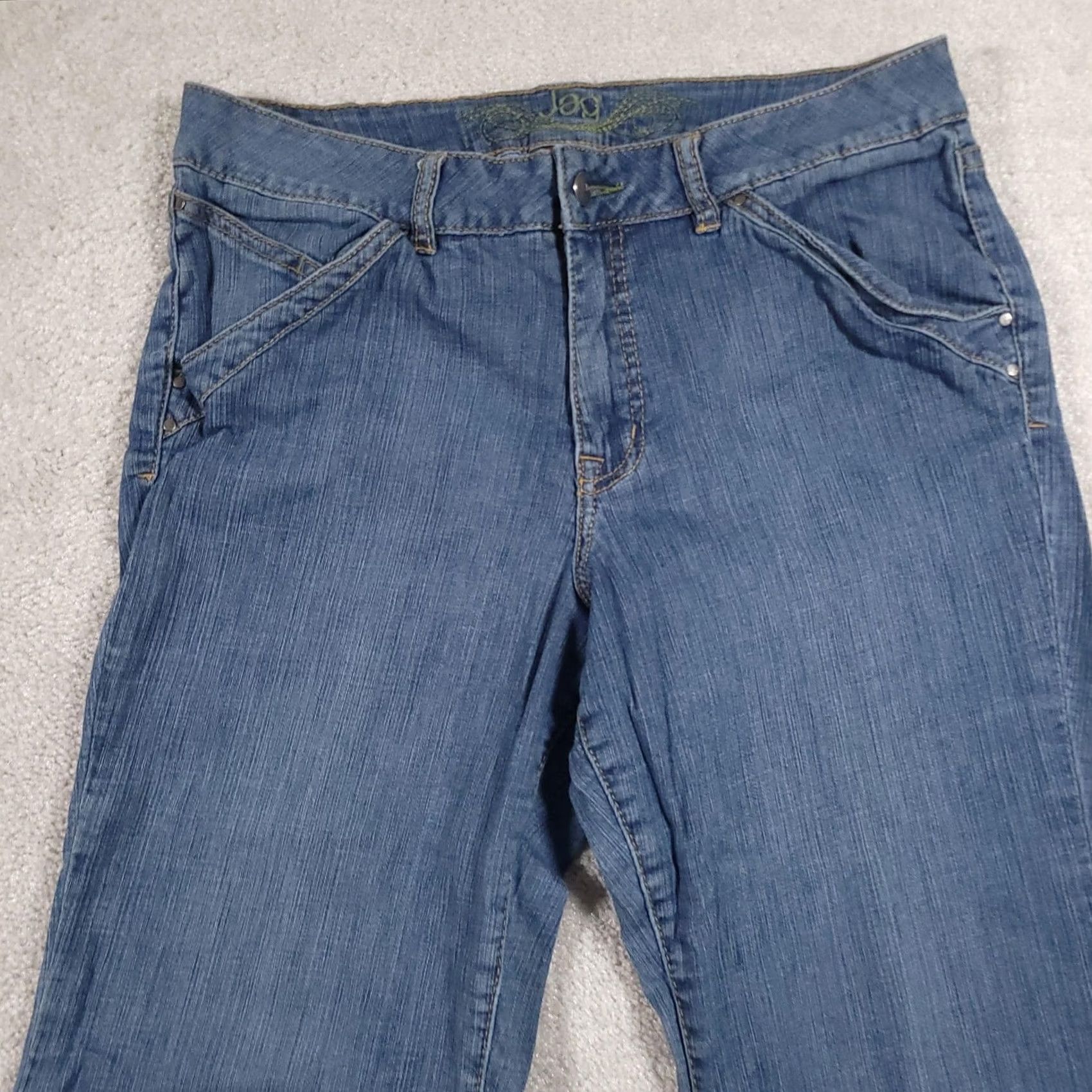 Vintage Jag Jeans Pants Womens 16 Stretch Denim Straight Mid Rise Classic Casual Capri Jeans Size 38" / US 16 / IT 52 - 4 Thumbnail