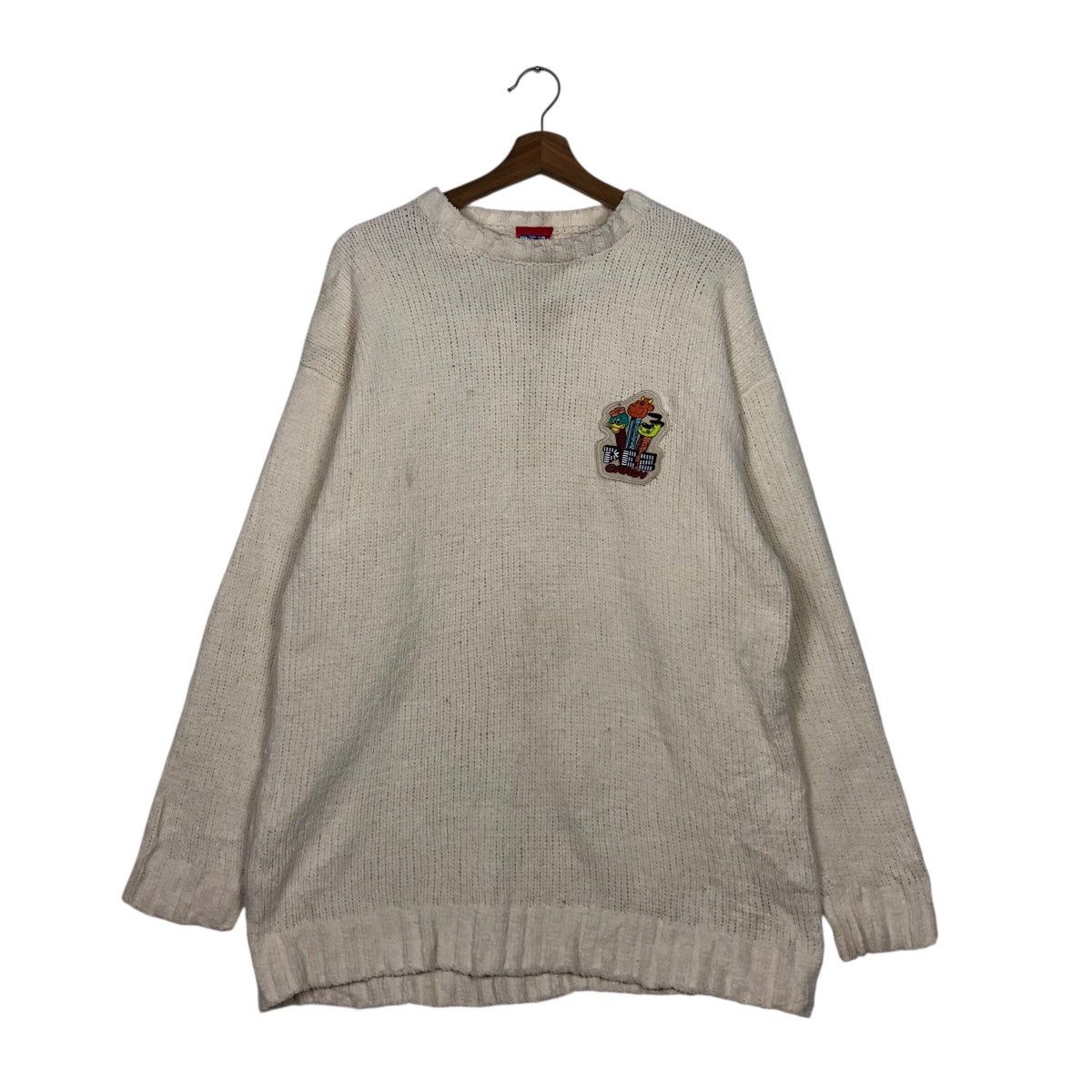 Japanese Brand 📌Vintage Knit Sweatshirt Pee Canoy Cartoon Issey Miyake Size US L / EU 52-54 / 3 - 2 Thumbnail