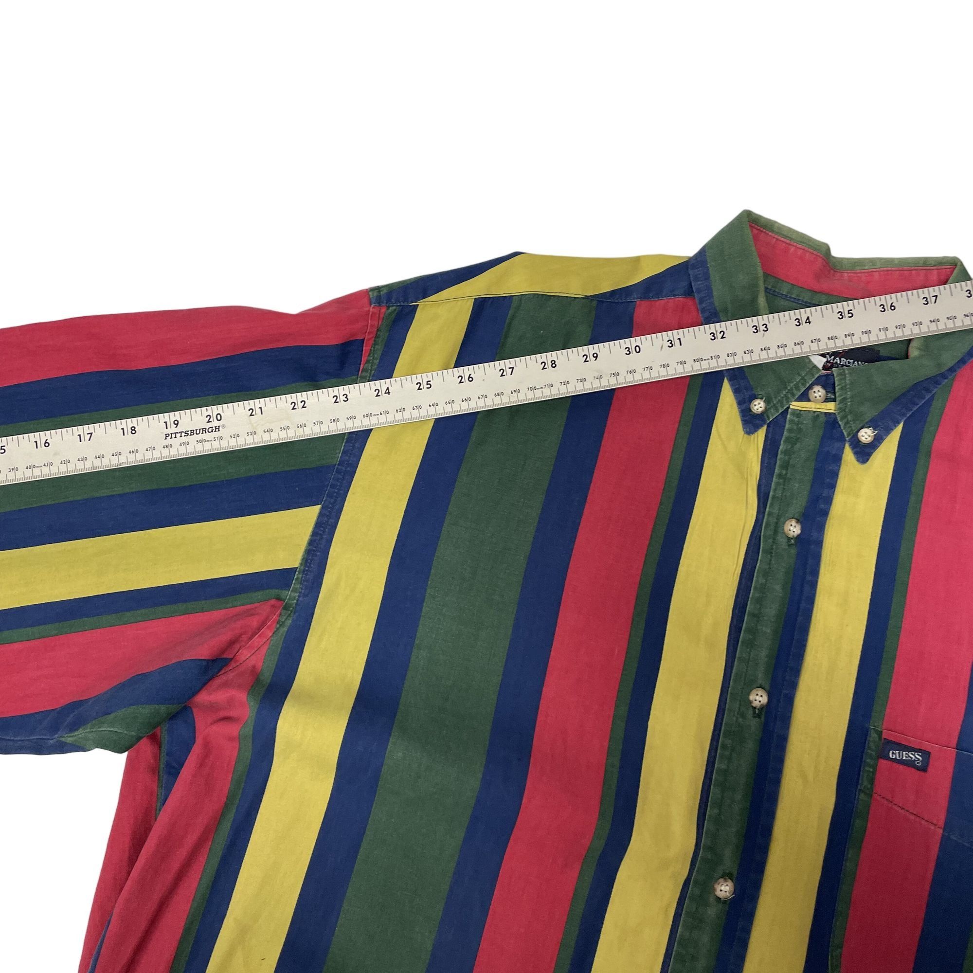 Guess Vtg GUESS LoGo George Marciano RED YELLOW GREEN Bold Shirt Size US M / EU 48-50 / 2 - 7 Thumbnail