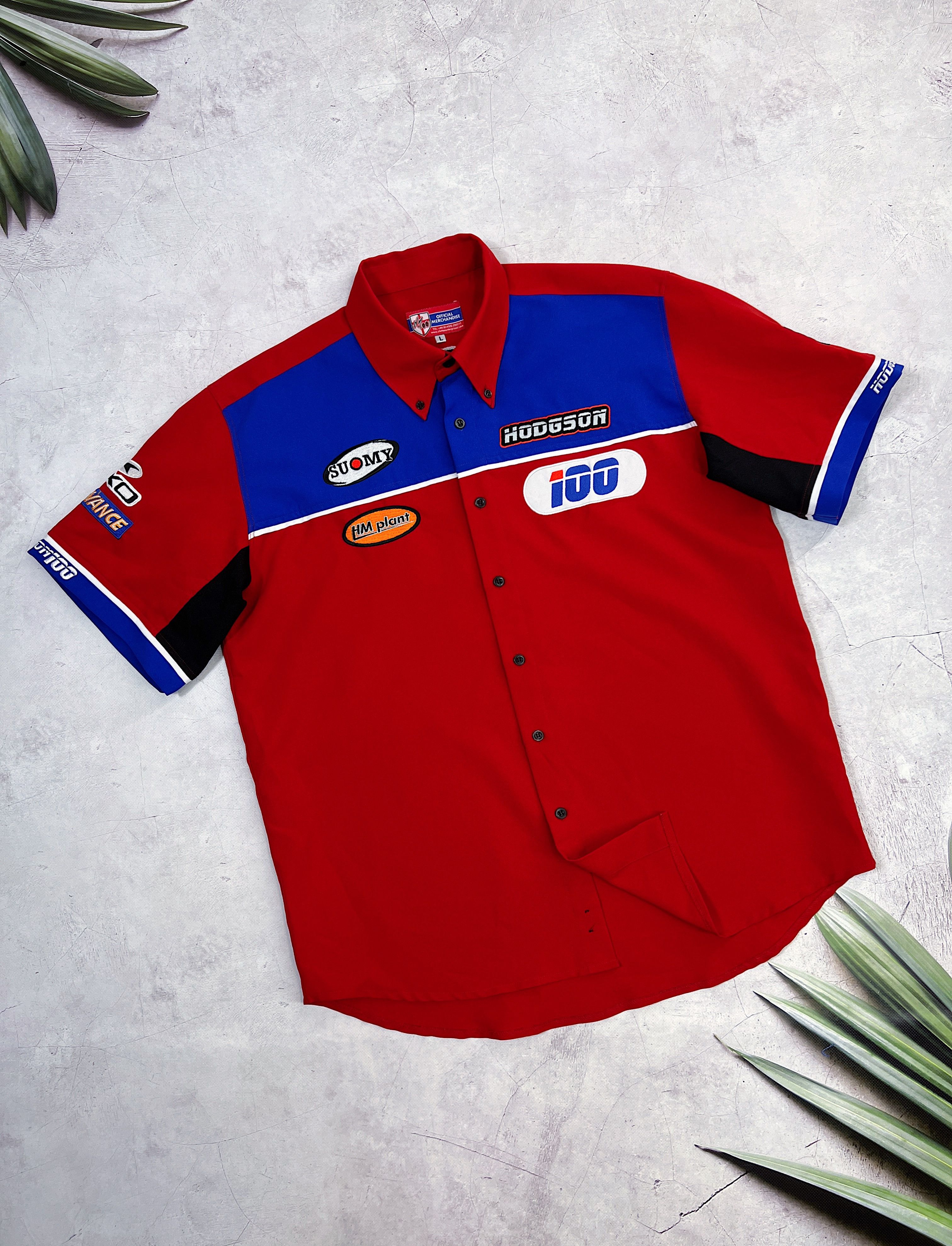 Other Neil Hodgson 100 Racing Shirt Moto GB Suomy HM plant AXO Size US L / EU 52-54 / 3 - 2 Thumbnail