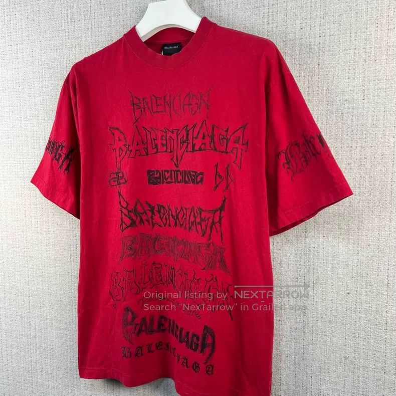 Balenciaga Balenciaga Alphabet Printed Round Neck Pullover Short-Slee Size US S / EU 44-46 / 1 - 2 Thumbnail