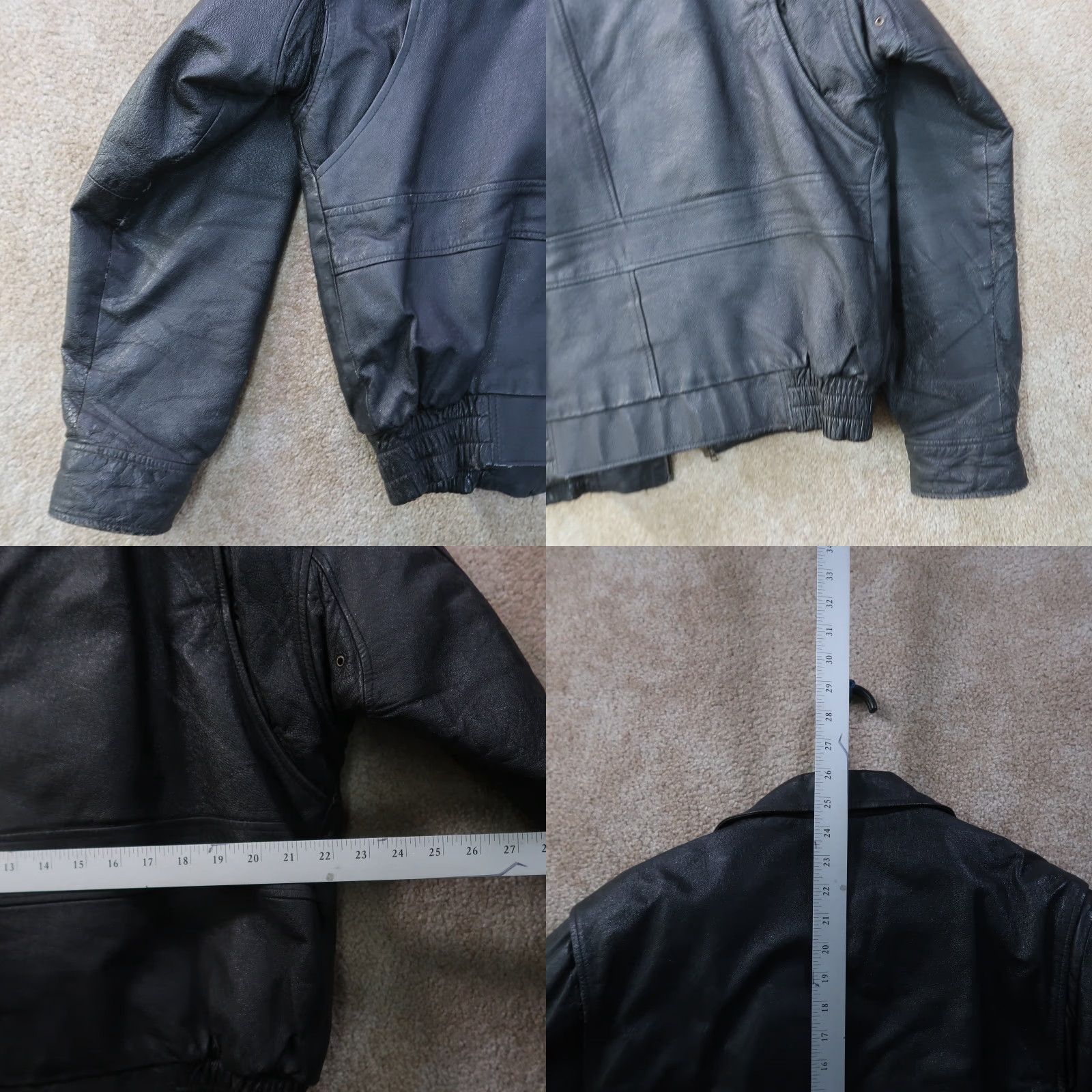 Vintage VINTAGE CONTEXT Leather Coat Jacket Men Medium Full Zip Insulated Black Size US M / EU 48-50 / 2 - 9 Thumbnail