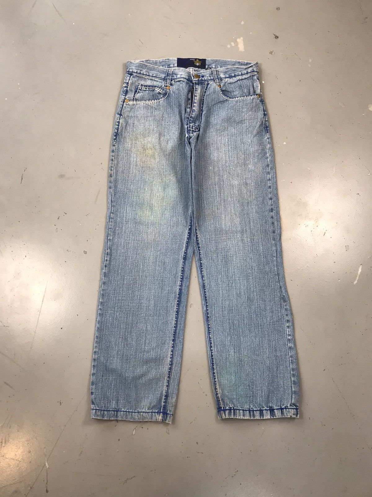 JNCO × Southpole × Vintage Vintage top shield big logo blue stitch baggyfit denim Size US 34 / EU 50 - 1 Thumbnail