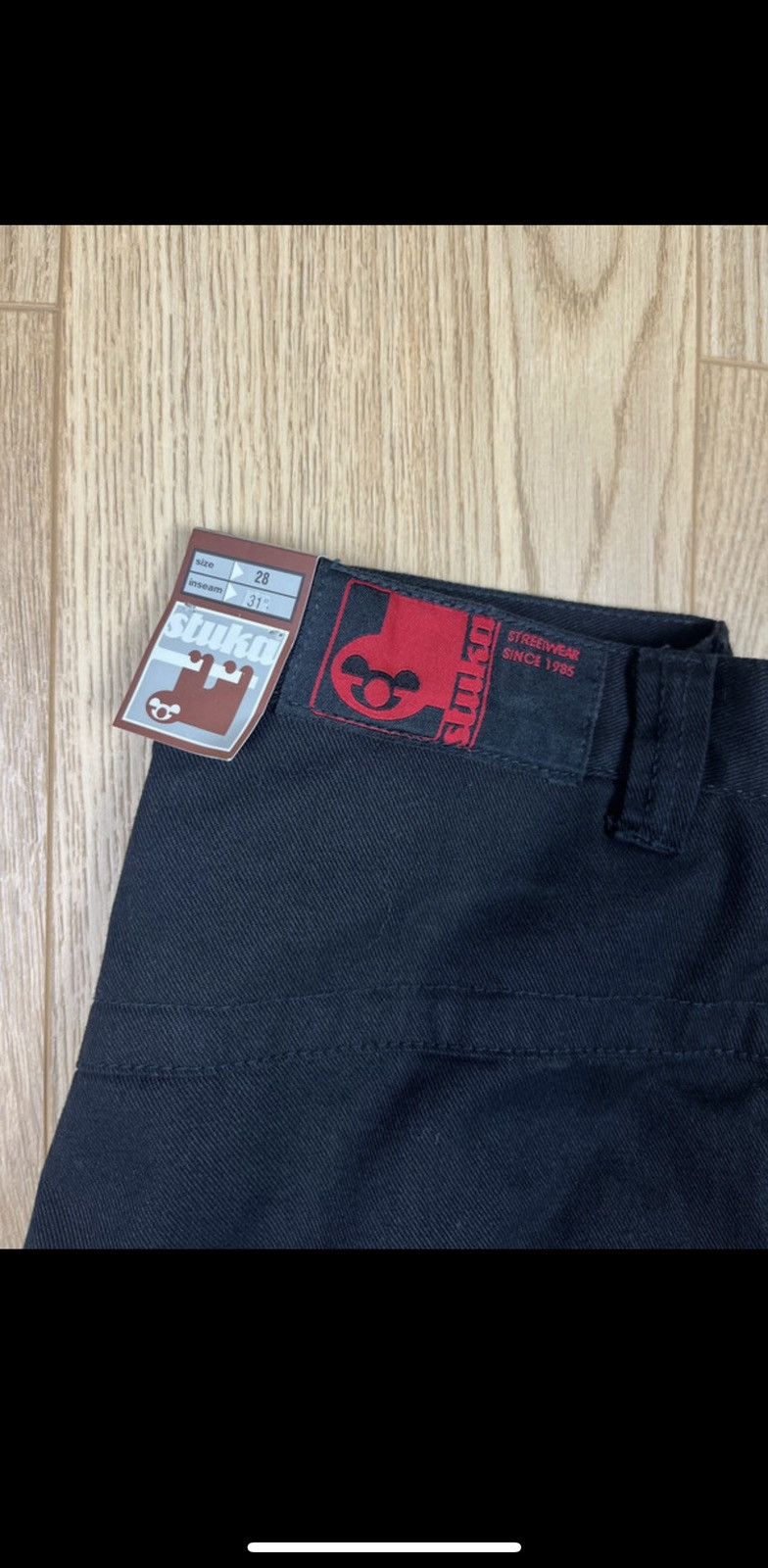 JNCO STUKA Black Baggy Pants Y2K Cyberpunk Workwear DEADSTOCK Size US 28 / EU 44 - 4 Thumbnail