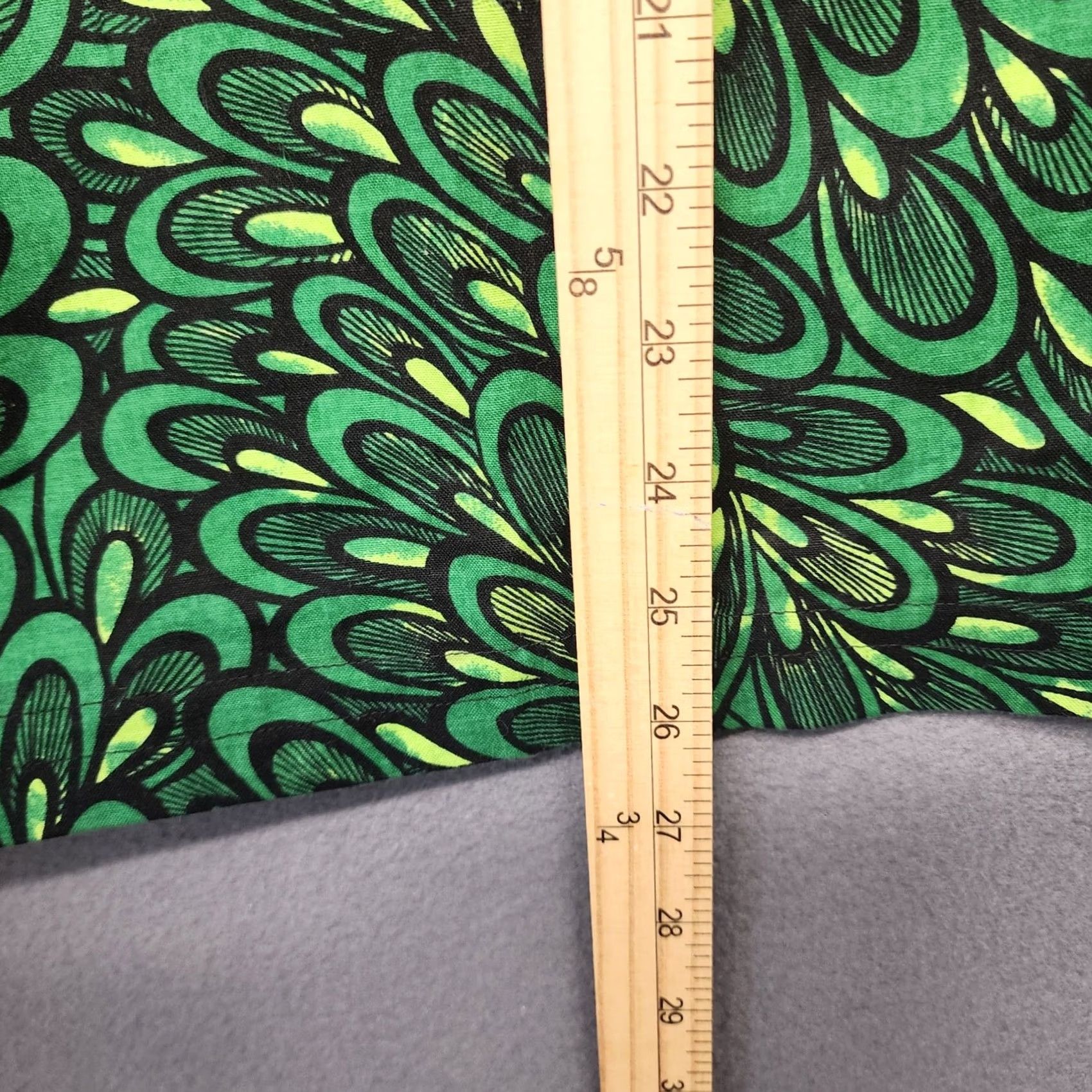 Vintage VINTAGE Handmade Womens Plus Size Skirt Green Retro Abstract Print A-Line 44 Waist Knee Length Womens Size 30" / US 8 / IT 44 - 6 Thumbnail
