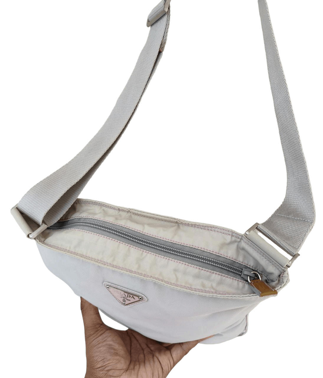 Prada Prada Sling Bag Pink Threading with Pink Logo Size ONE SIZE - 7 Thumbnail