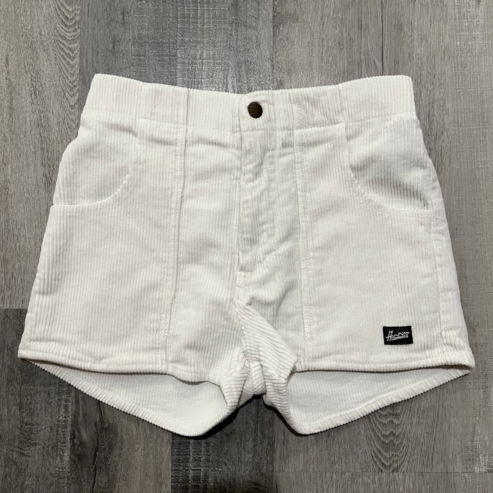Vintage Hammies 70s Retro Corduroy Shorts White Surf Beach Skate 28 Size US 28 / EU 44 - 1 Thumbnail