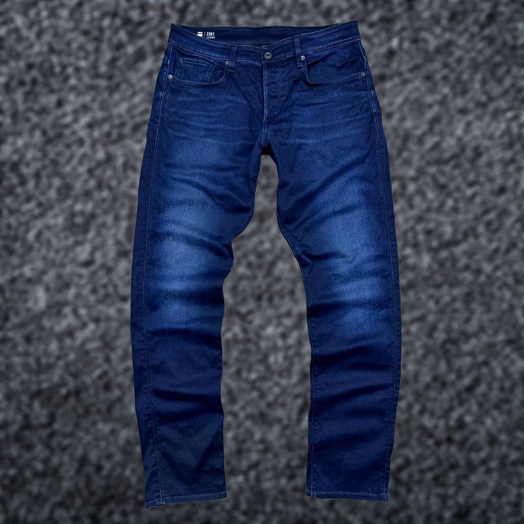 G-Star G-Star 3301 Jeans Jeans Regular Denim 34 Blue Mens 3301 Stars 34 Inseam 34 Wool? Size US 34 / EU 50 - 1 Thumbnail