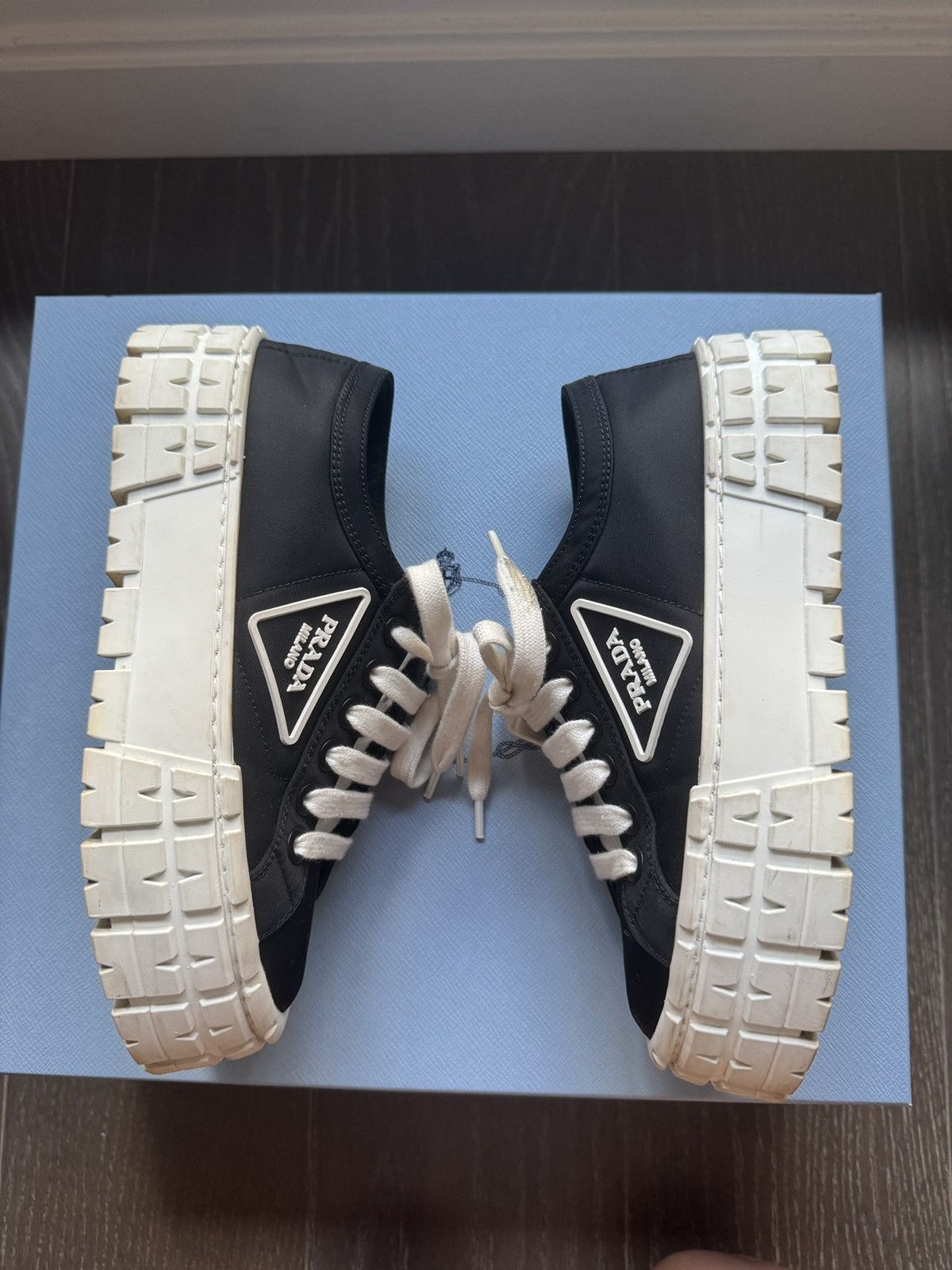 Prada Prada Double Wheel Re-nylon Gabardine Sneakers Size US 7 / IT 37 - 4 Thumbnail