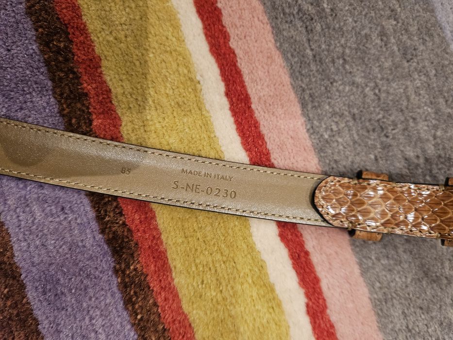 Celine Celine men brown lizard leather belt in size 85 Grailed