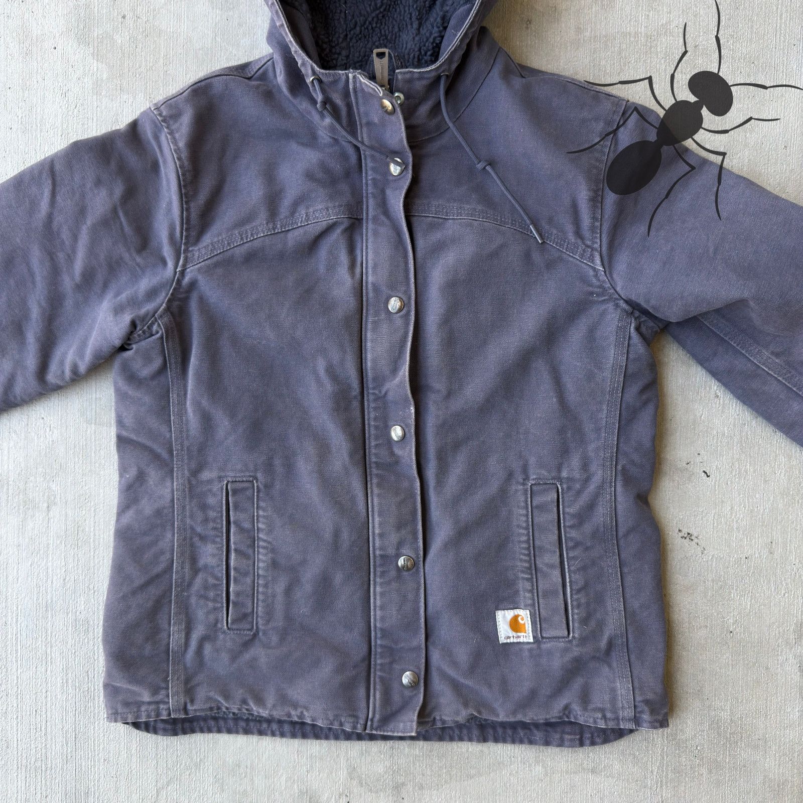 Carhartt × Vintage Carhartt purple Sherpa button up work wear jacket Size US XS / EU 42 / 0 - 3 Thumbnail
