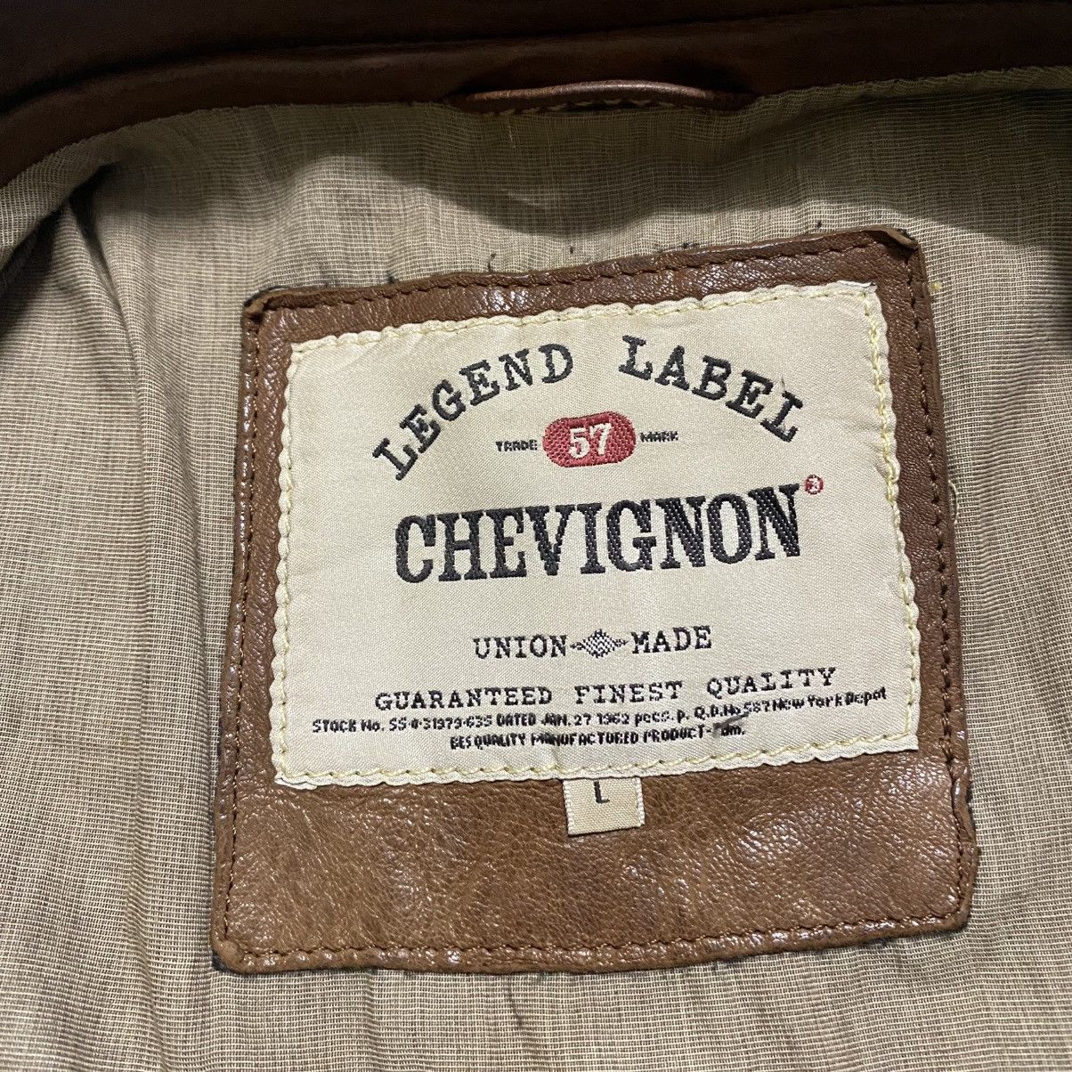 Chevignon Vintage Chevignon Leather Jacket Cafe Racer Brown Patina Size US L / EU 52-54 / 3 - 18 Thumbnail