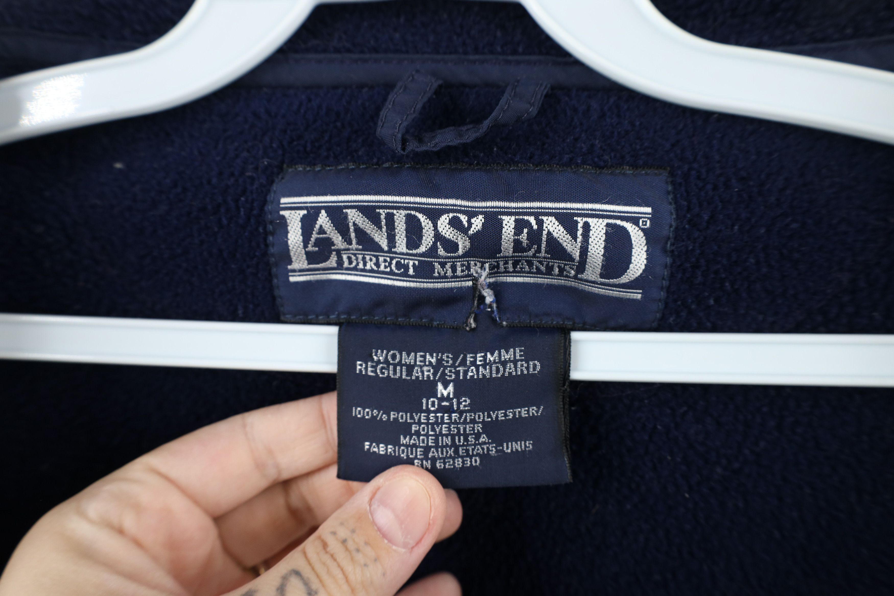 Lands' End × Vintage Vintage 90s Lands End Wolf Polartec Fleece Jacket USA Size M / US 6-8 / IT 42-44 - 10 Thumbnail
