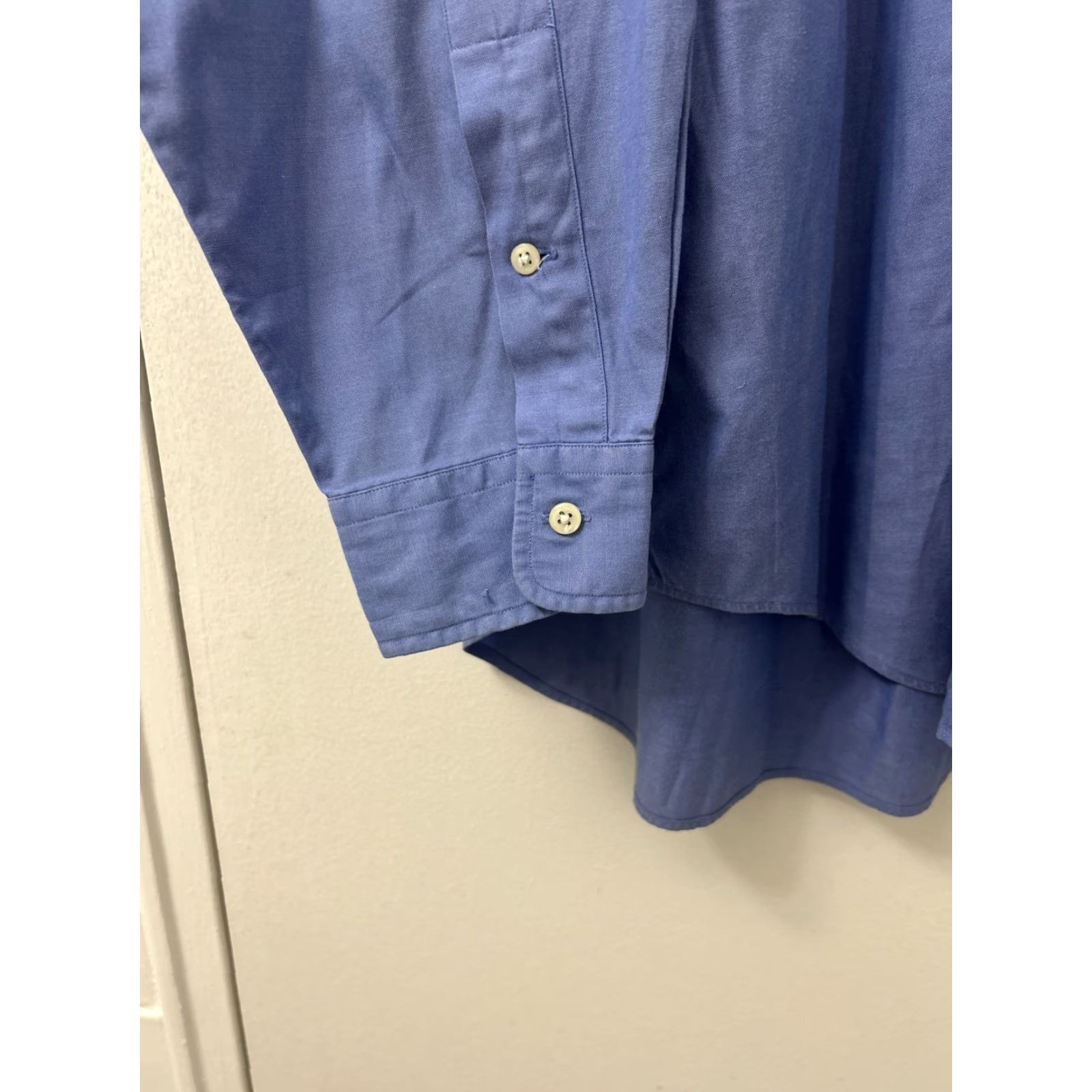 Polo Ralph Lauren Ralph Lauren Shirt Mens 17-35 Blue Button-Down Long Sleeve Pinpoint Oxford L/S Collared Button-Up Regular Size US XL / EU 56 / 4 - 7 Thumbnail