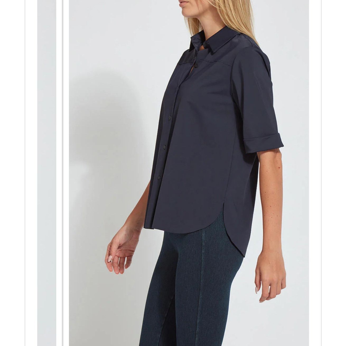 Other LYSSE Josie Short Sleeve Button Down wrinkle resistant XS Size XS / US 0-2 / IT 36-38 - 9 Thumbnail