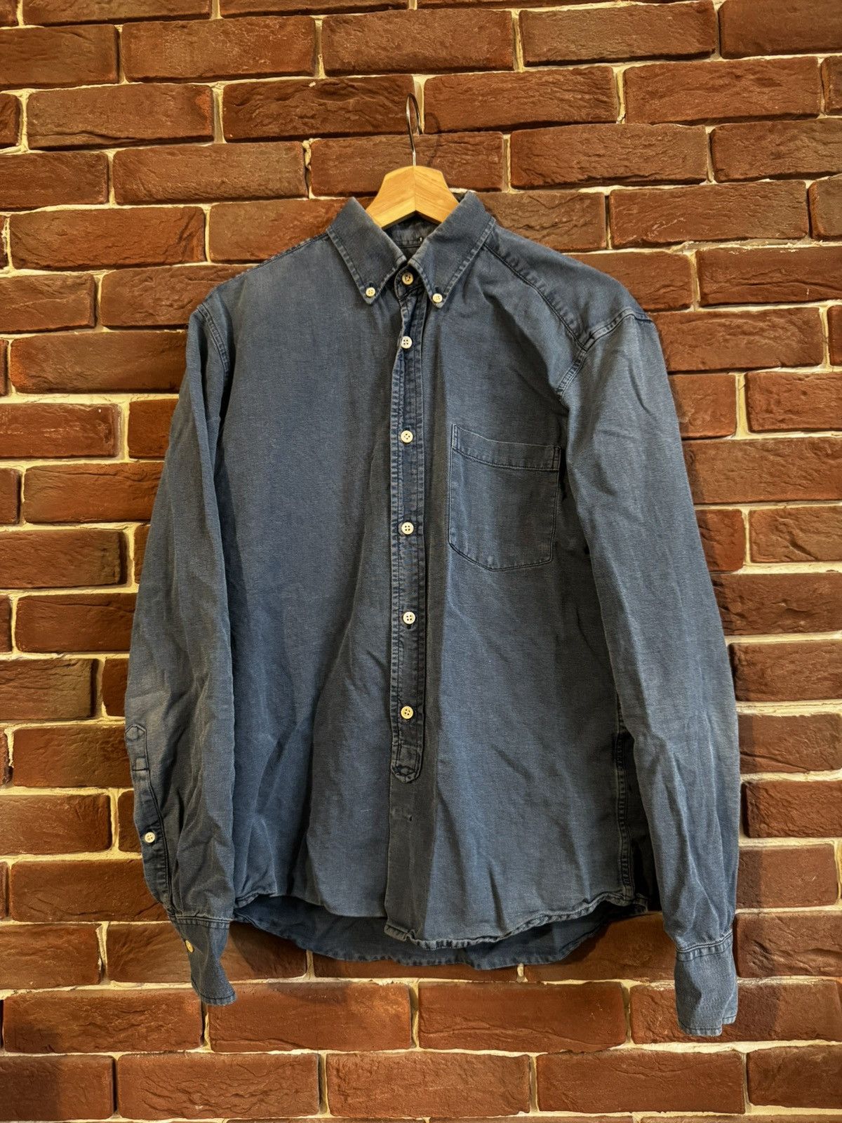 Our Legacy Rare Vintage Our Legacy Indigo Button Up Shirt Shirting Size US S / EU 44-46 / 1 - 1 Thumbnail