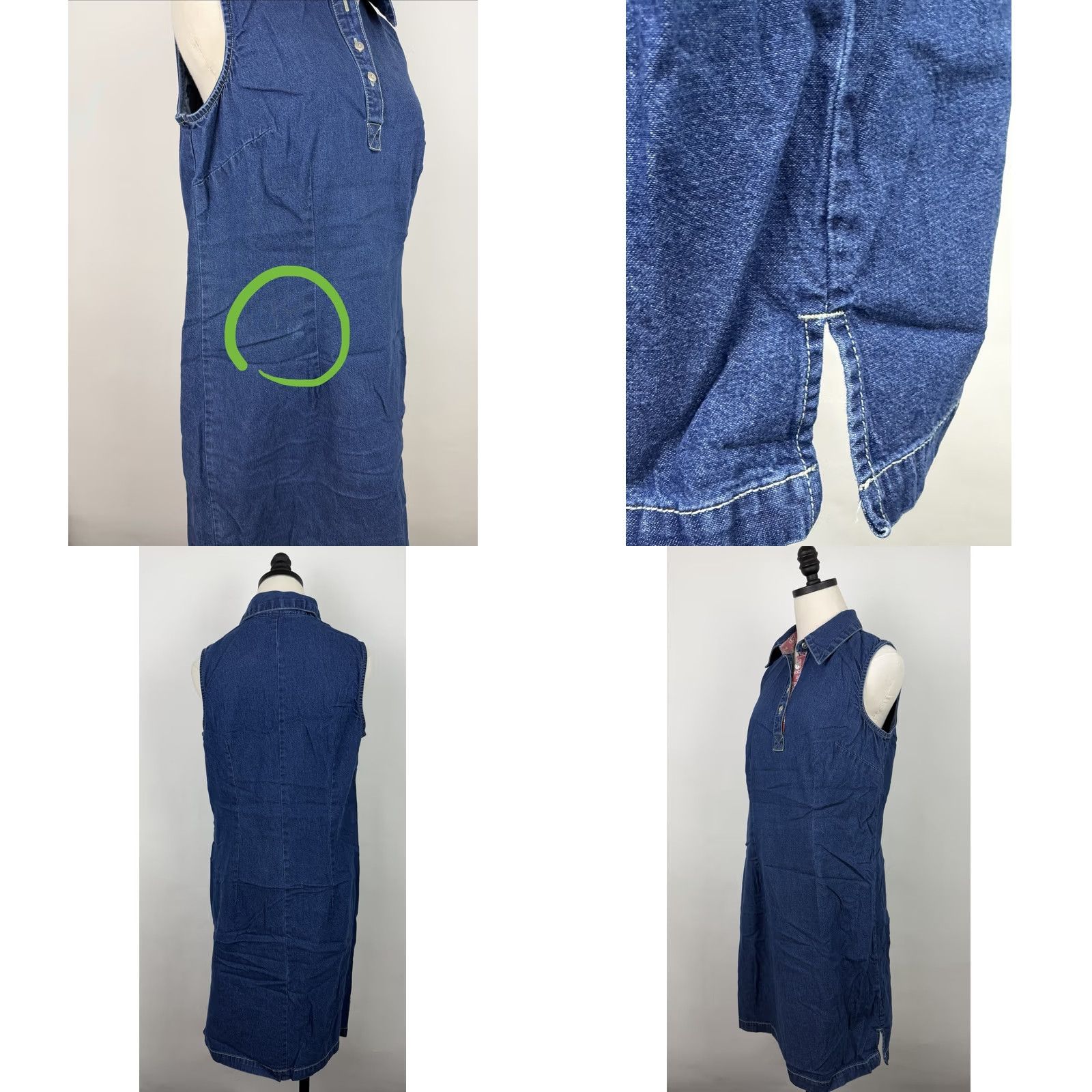 Vintage VINTAGE J.G. Hook Denim Dress Womens 12 / Large Blue Denim Western Cowgirl Shirt Dress Knee Length 100% Cotton Casual Dress Womens Size XL / US 12-14 / IT 48-50 - 8 Thumbnail