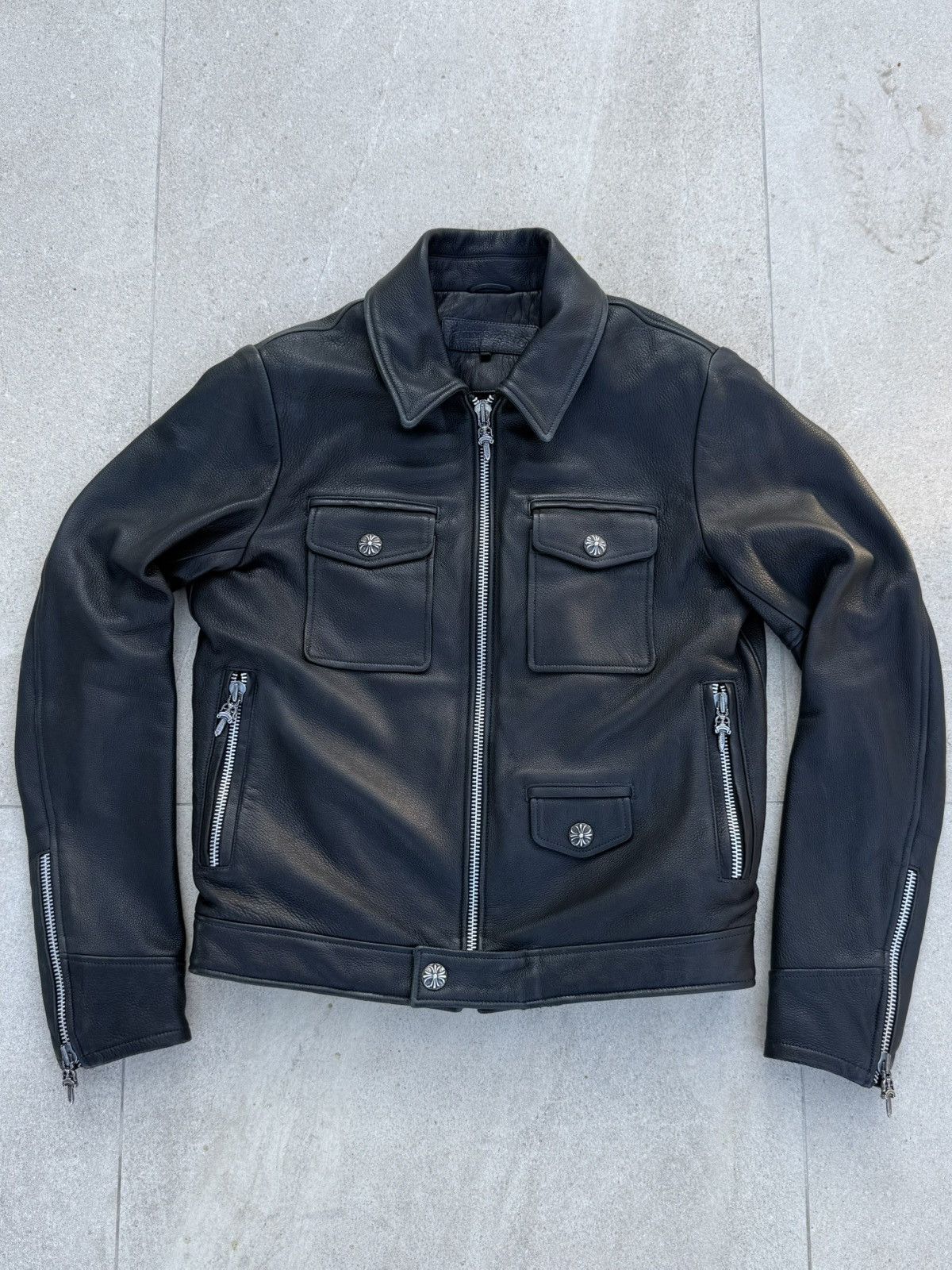 Chrome Hearts Chrome hearts leather policeman jacket size M Size US M / EU 48-50 / 2 - 1 Thumbnail