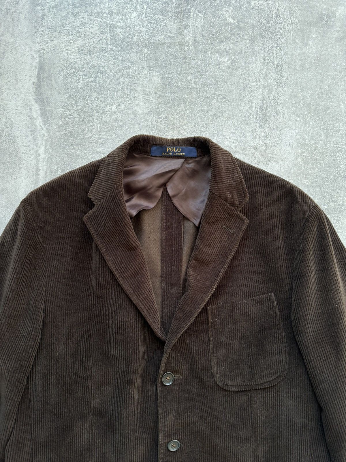 Polo Ralph Lauren Vintage Polo Ralph Lauren Velvet Brown Blazer Suit Jacket Size 42R - 4 Thumbnail