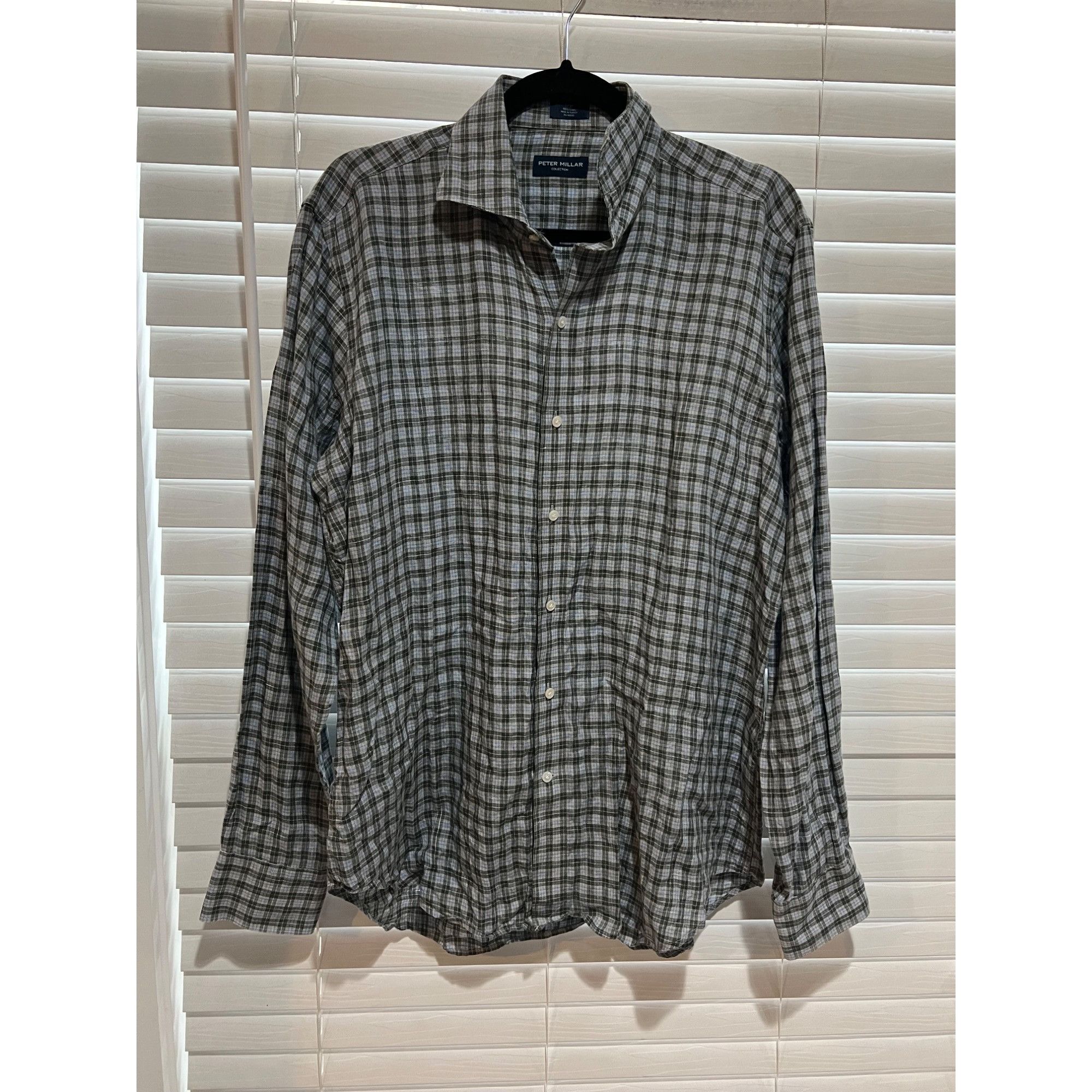 Peter Millar Peter Millar 100% Linen Long Sleeve Button Up Shirt - Size - Size US L / EU 52-54 / 3 - 1 Thumbnail