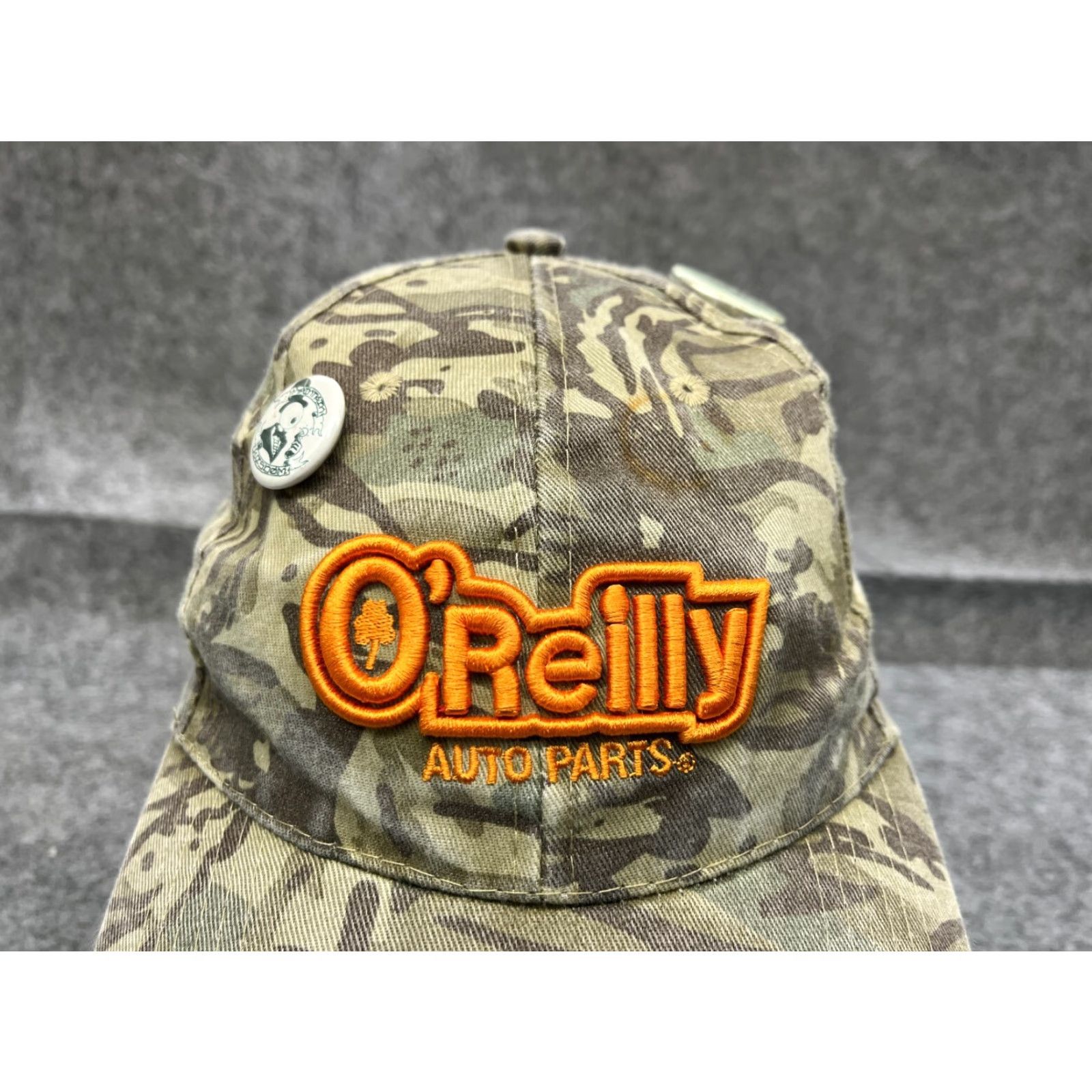 Vintage O'Reilly Auto Parts Hat Cap Adjustable One Size Green Camo Cotton Twill Baseball Cap Men Adult Size ONE SIZE - 2 Thumbnail