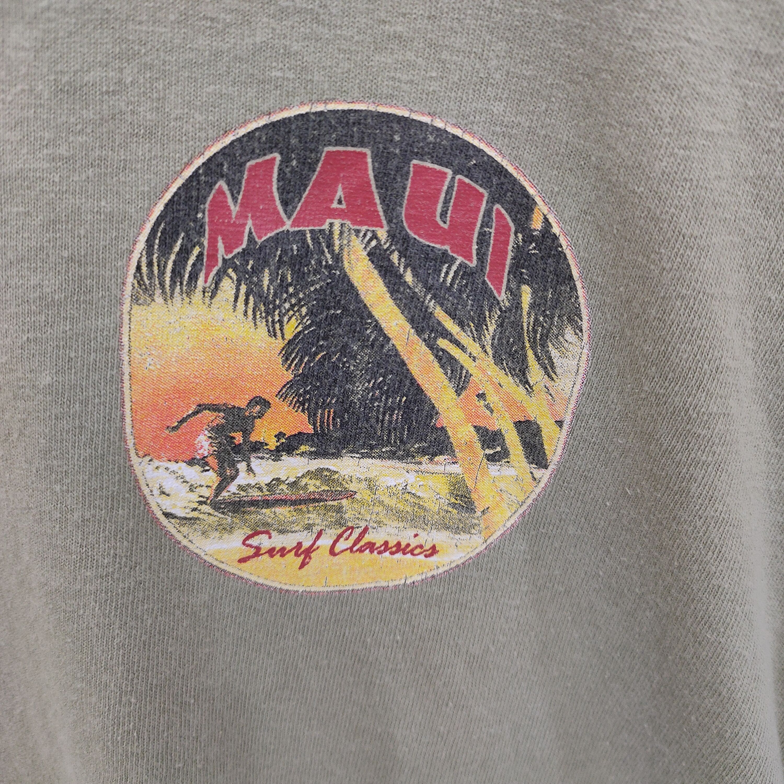 Maui and Sons × Vintage Vintage Maui Surf Classic Lifestyle Top Tee Size US XL / EU 56 / 4 - 6 Thumbnail