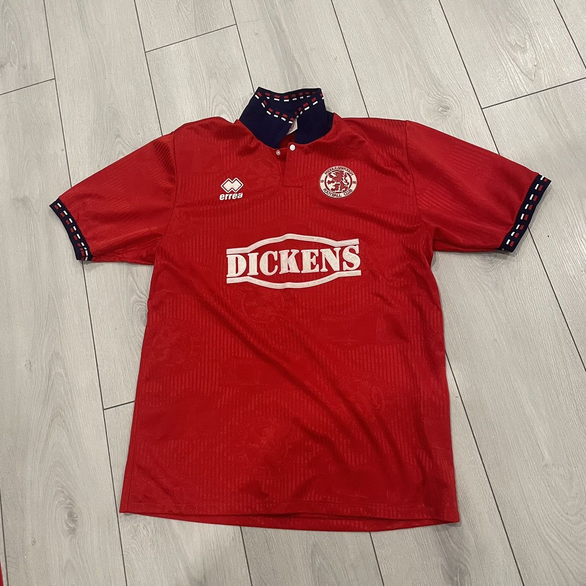 Pro Player Retro 90s ERREA DICKENS MIDDLESBROUGH Shirt Jersey 80s Size US L / EU 52-54 / 3 - 1 Thumbnail