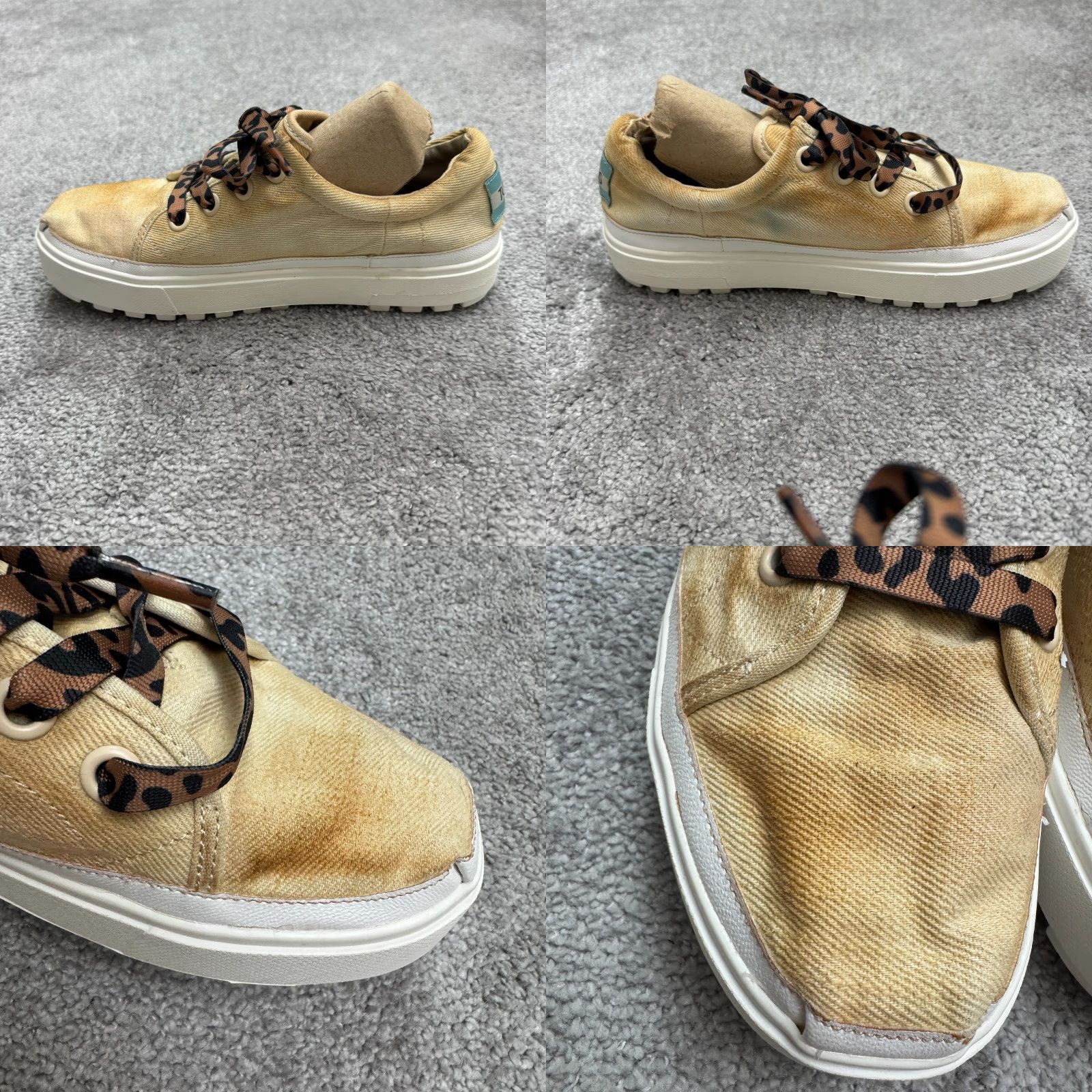 Toms VINTAGE N? Not vintage actually. TOMS Leopard Sneaker | Fenix Lug Sole Casual Womens Shoe | 8.5 Beige Tan | Street, Travel, Everyday Size US 8.5 / IT 38.5 - 8 Thumbnail