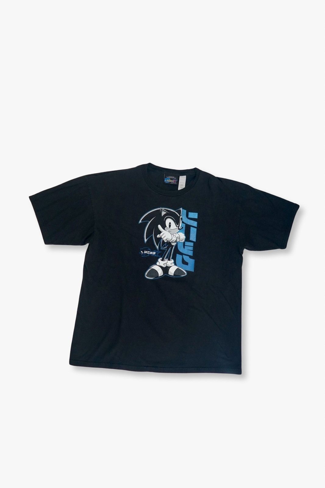 image of Sonic The Hedgehog Vintage Tee in Black, Men's (Size XL)