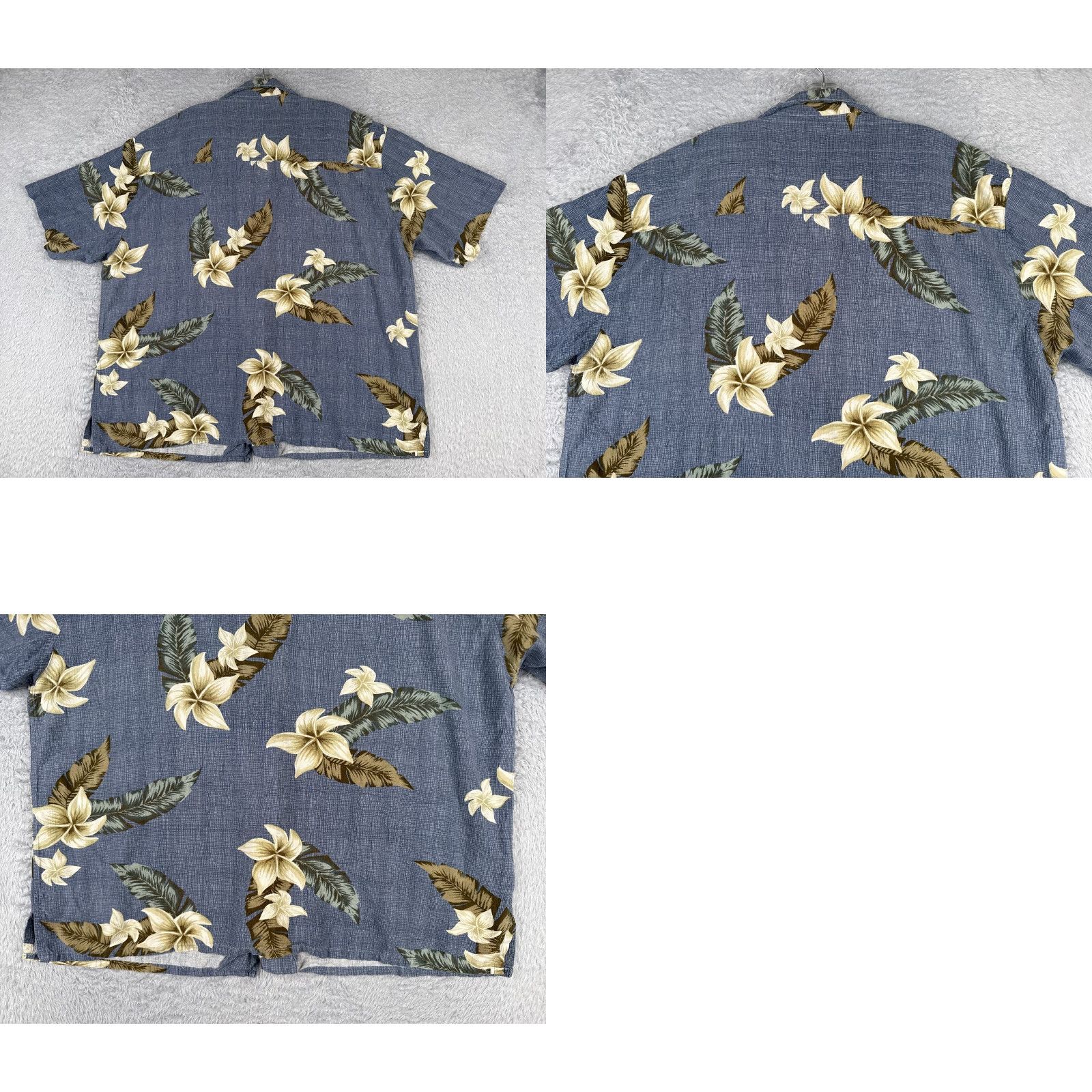 Vintage Island Republic Shirt Men 2XL Blue Floral Silk Blend Button Up Hawaiian Size US XXL / EU 58 / 5 - 9 Thumbnail