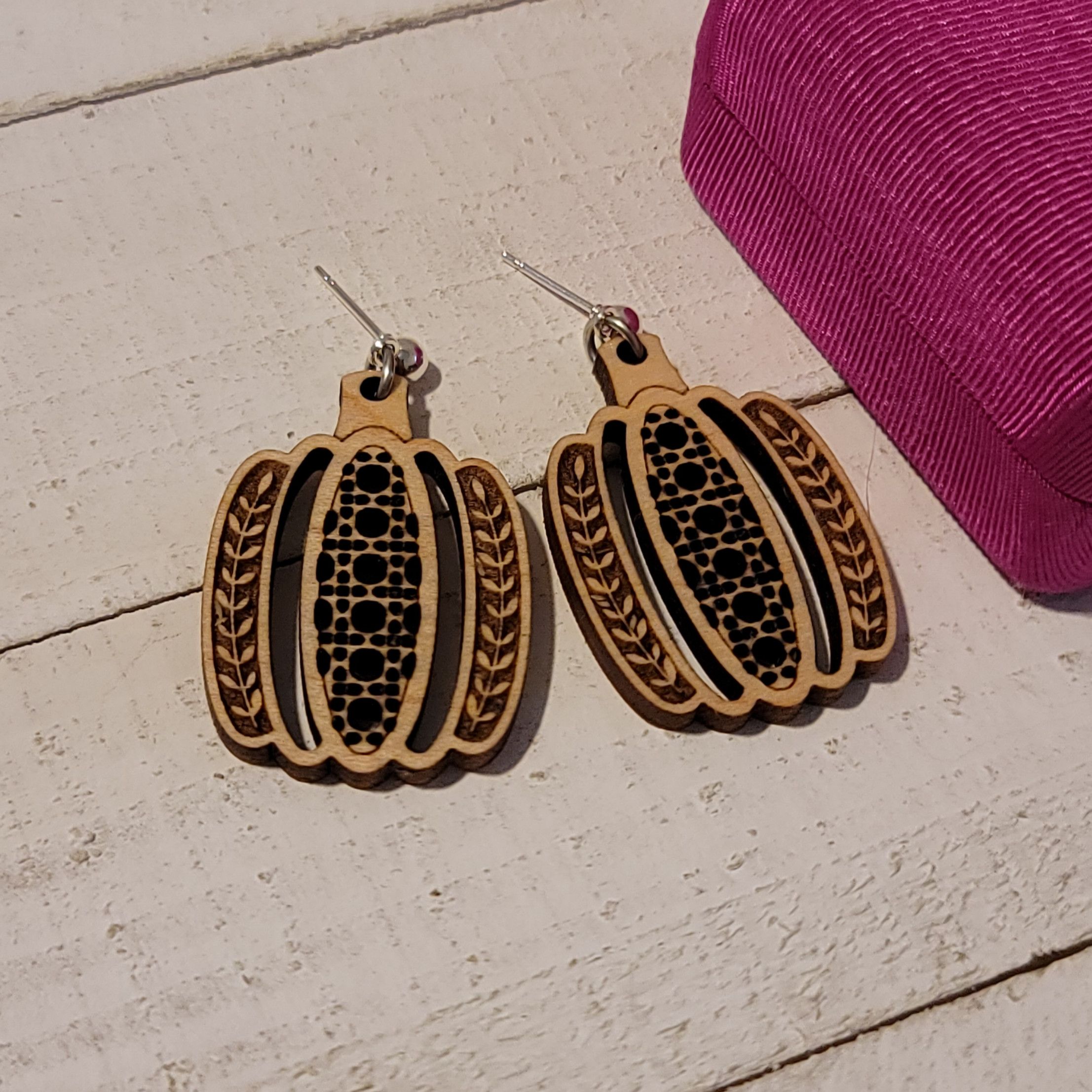Handmade Rustic Style Pumpkin Earrings Size ONE SIZE - 5 Thumbnail