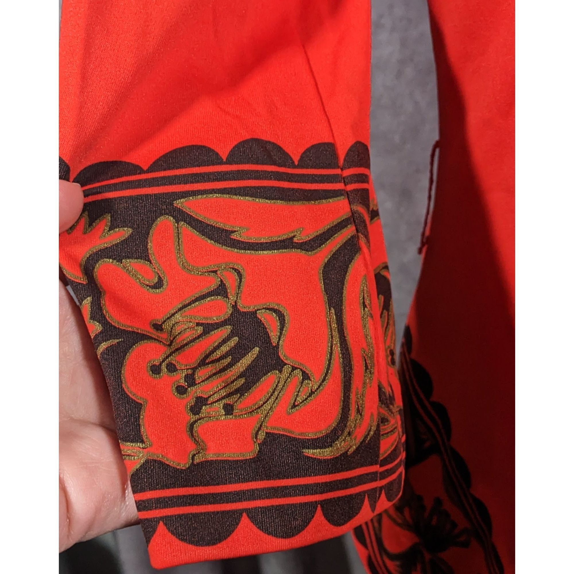 Other Vintage 70s Miss Shaheen Red And Black Gothic Tunic Size 12 Size XL / US 12-14 / IT 48-50 - 13 Thumbnail