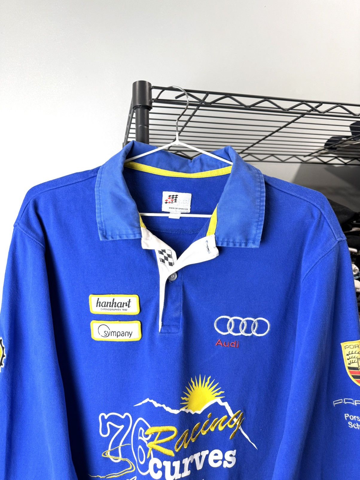 Porsche Design Rare! Vintage Audi Porsche Racing Classic Cars Long sleeve Size US L / EU 52-54 / 3 - 3 Thumbnail